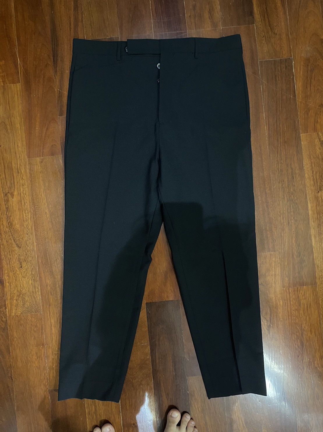 image of Rick Owens Wool Tailored Trouser in Black, Men's (Size 38)