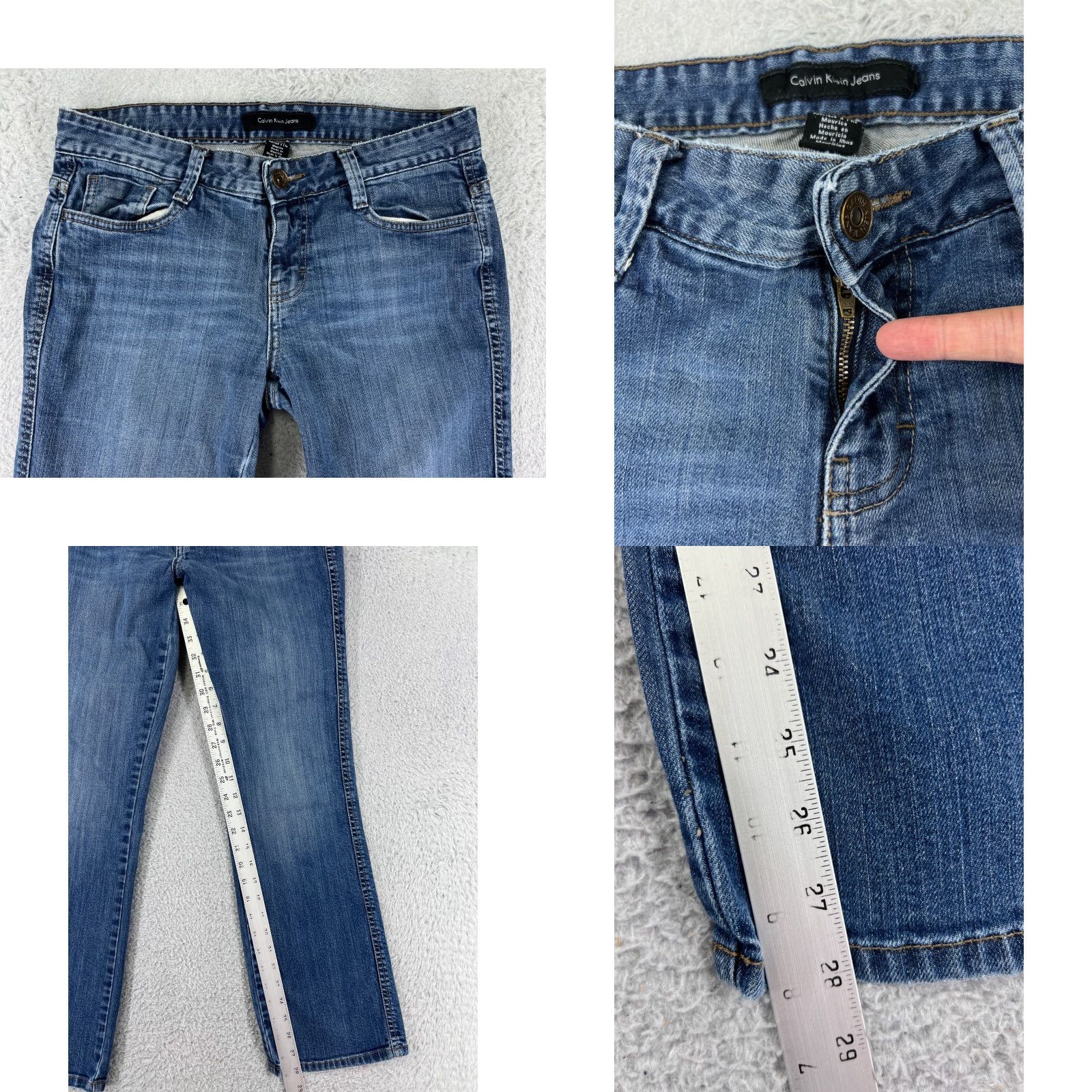 Calvin Klein Calvin Klein Jeans Women 8 Blue Denim Bootcut Embroidered Cotton Blend Denim Bootcut Size 30" / US 8 / IT 44 - 8 Thumbnail