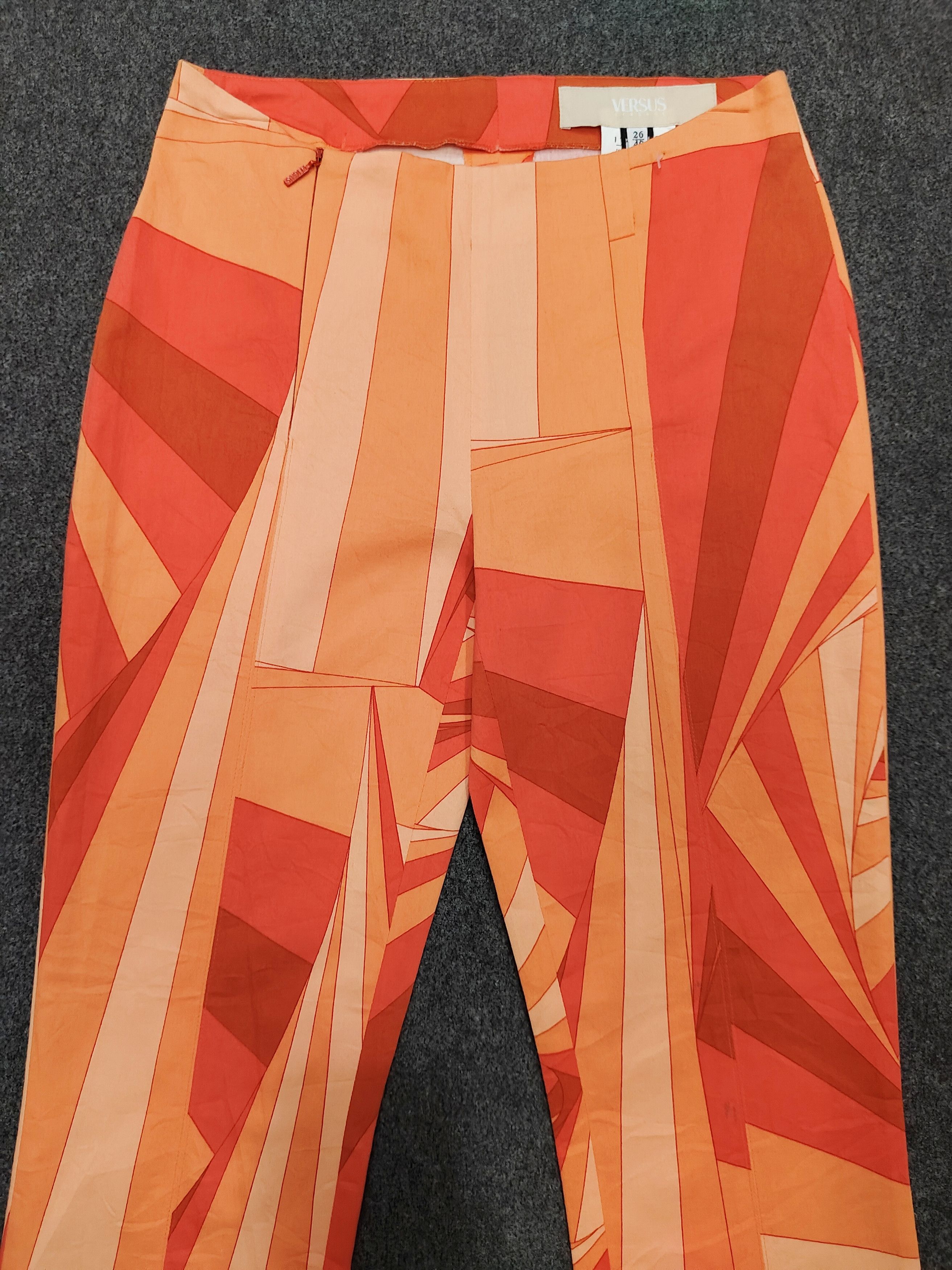Versus Versace Versus Versace💥Geometric Sunbrust Y2K Italian Archive Pants Size 26" / US 2 / IT 38 - 2 Thumbnail