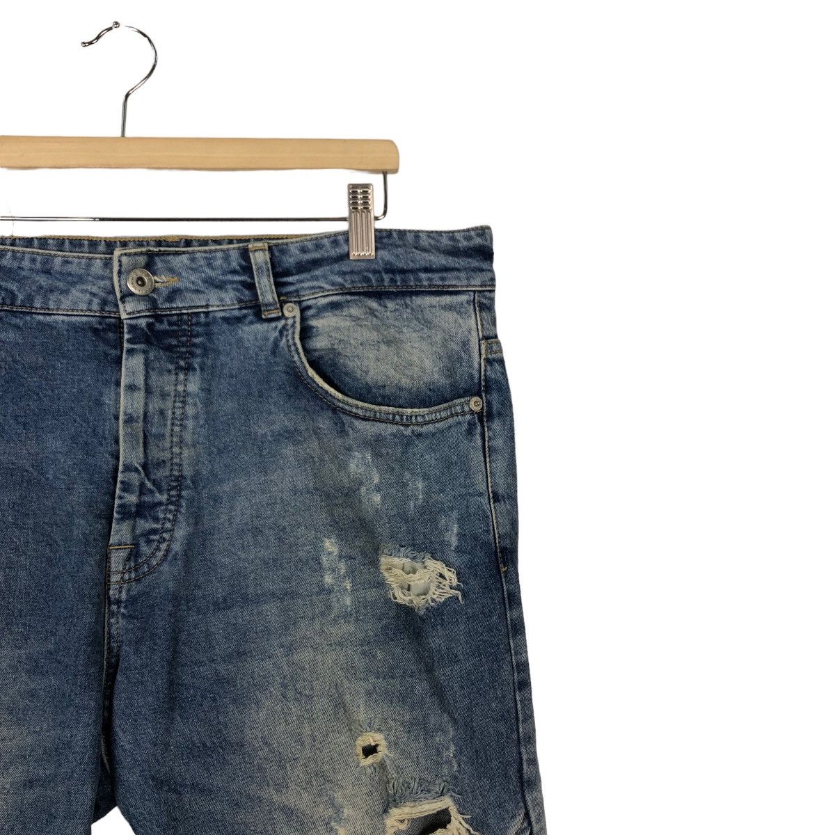 Japanese Brand 🔥Skinny Cutting Distressed Denim Jeans Zara Size US 36 / EU 52 - 5 Thumbnail