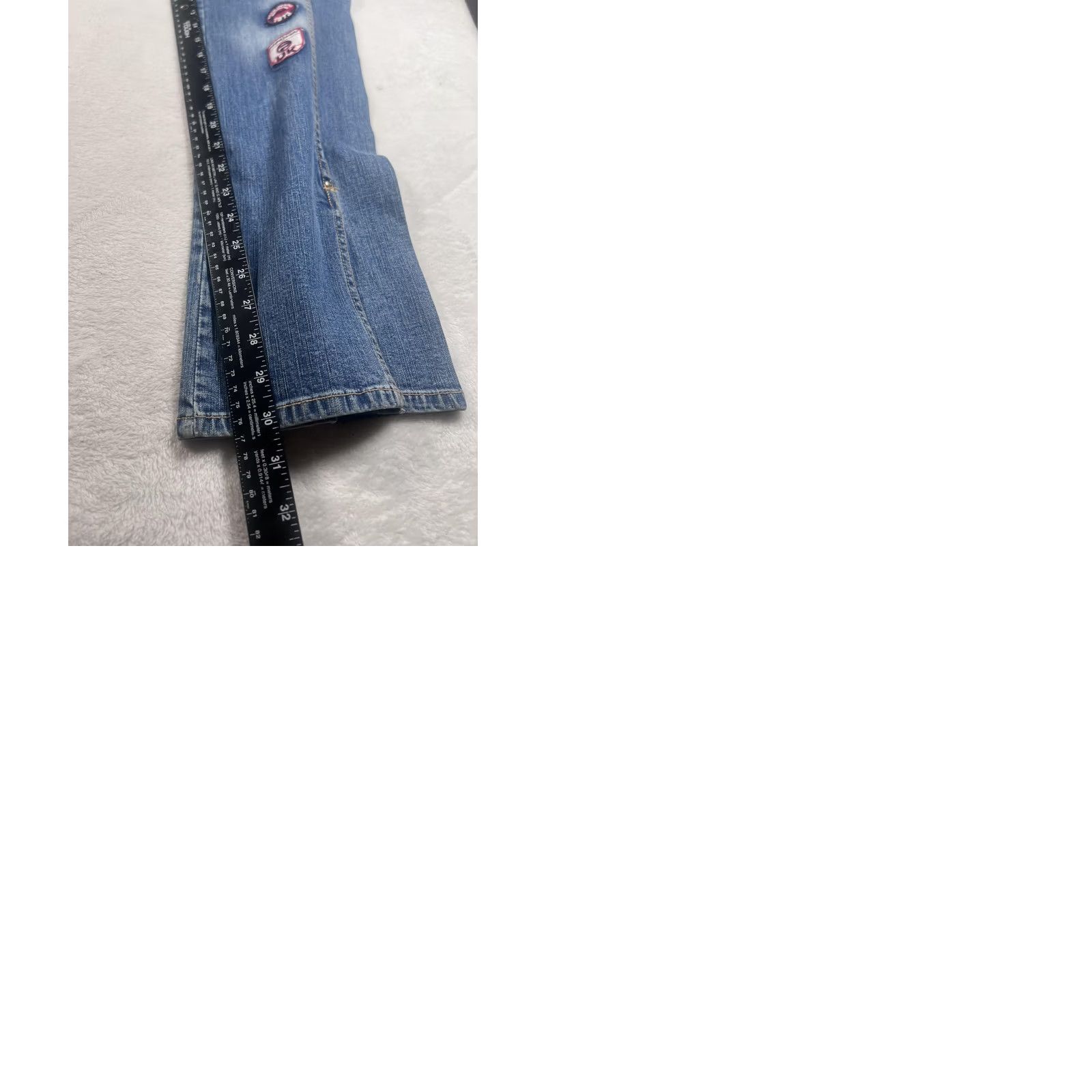 Pepe Jeans Pepe Jeans Carly Jeans Womens 31 Blue Medium Wash Low Rise Straight Ankle Zip Jeans Size 24" / US 00 / IT 34 - 10 Thumbnail