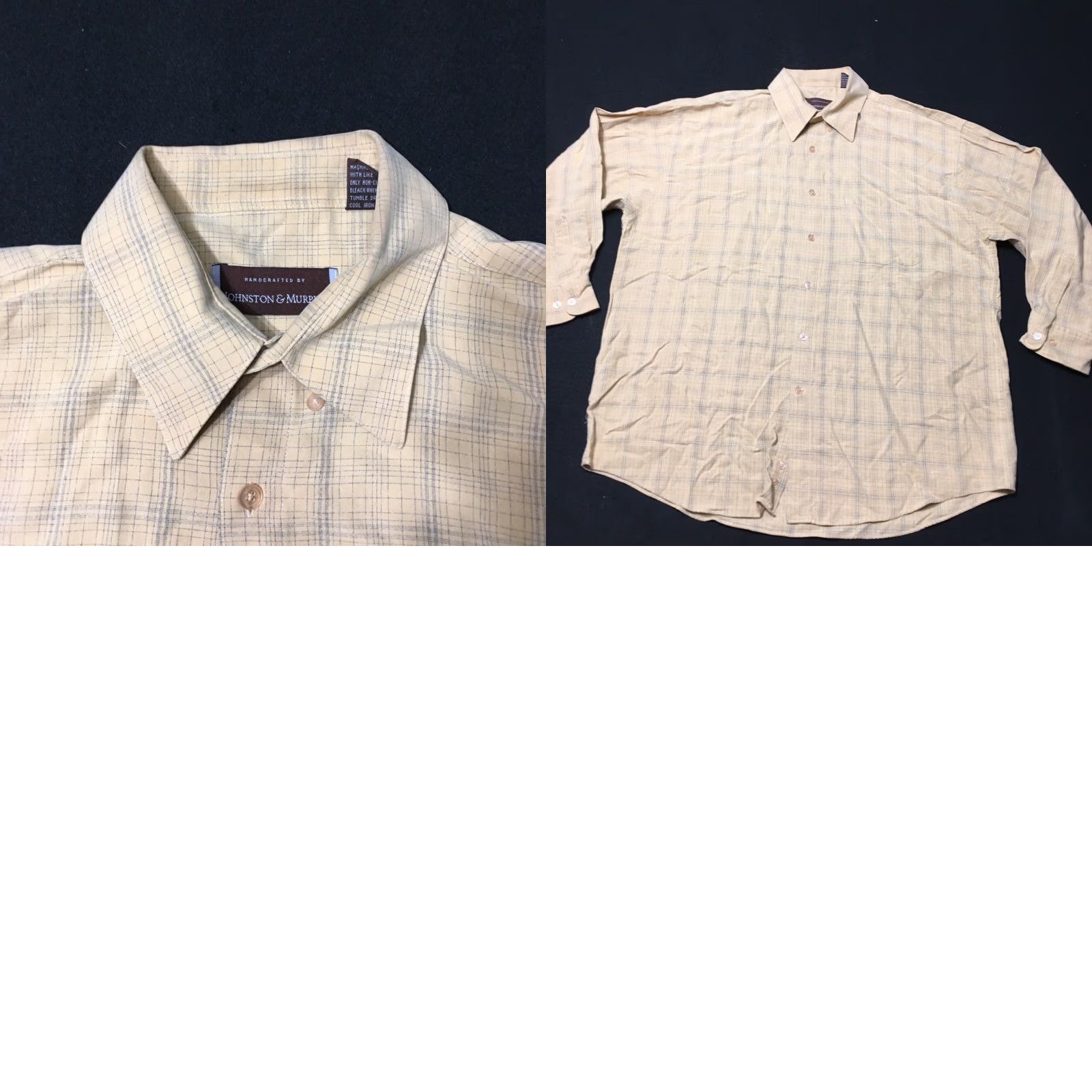 Johnston & Murphy Johnson & Murphy Shirt Mens L MUSTARD Button Up Long Sleeve Casual stained Size US L / EU 52-54 / 3 - 8 Thumbnail
