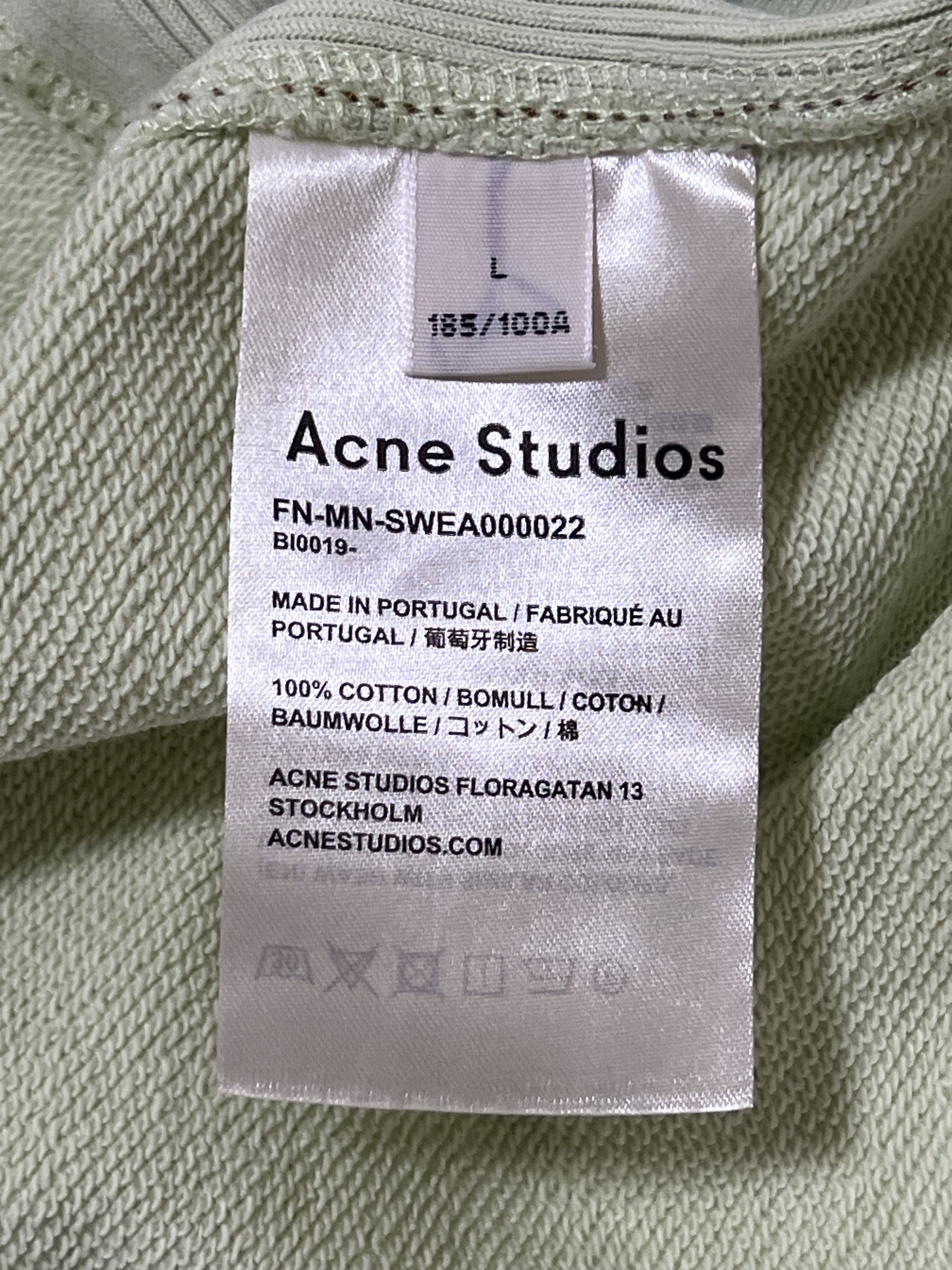 Acne Studios 💚 Acne Studios Embroidered Lime Green Crewneck Large NEW Size US L / EU 52-54 / 3 - 11 Thumbnail