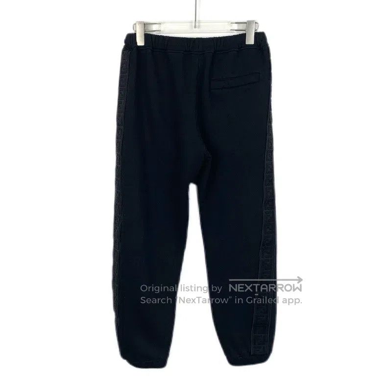 Fendi Fendi Black side logo letter cotton casual pants Size 26" / US 2 / IT 38 - 2 Thumbnail