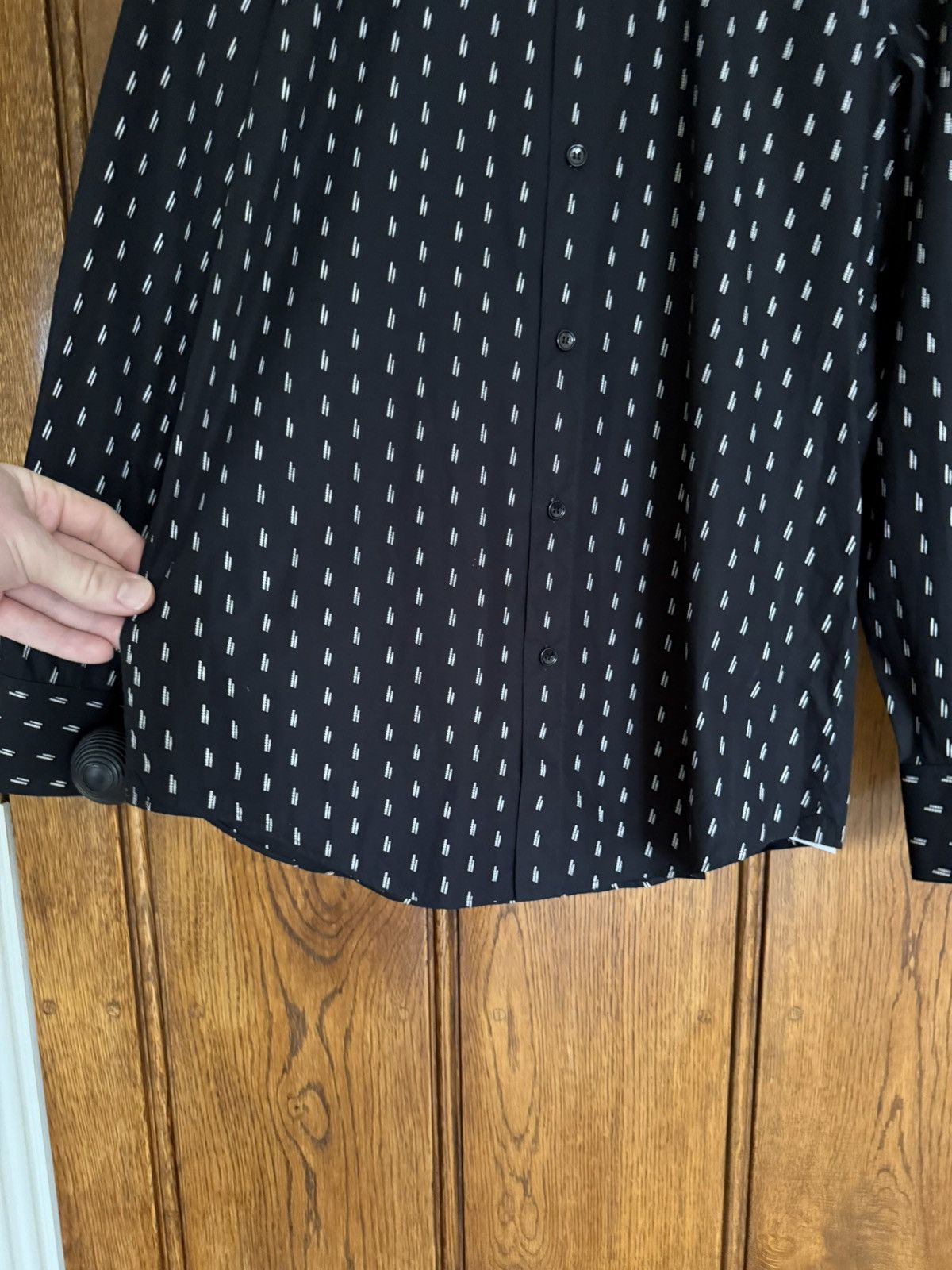 Celine SS19 Grail Celine lines stripe black white shirt Hedi 37 new Size US S / EU 44-46 / 1 - 12 Thumbnail