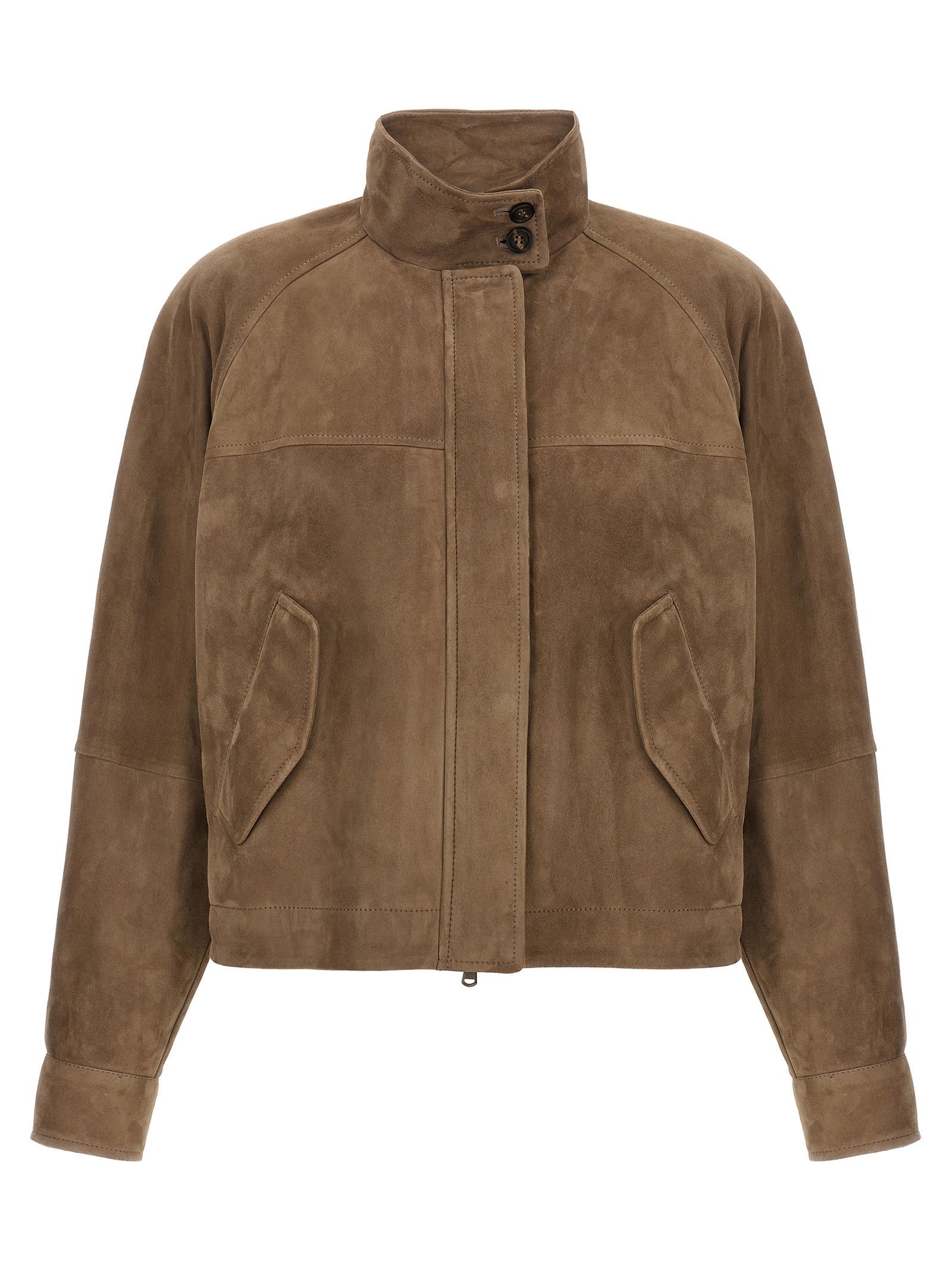 Brunello Cucinelli Monile Suede Jacket Size M / US 6-8 / IT 42-44 - 1 Thumbnail