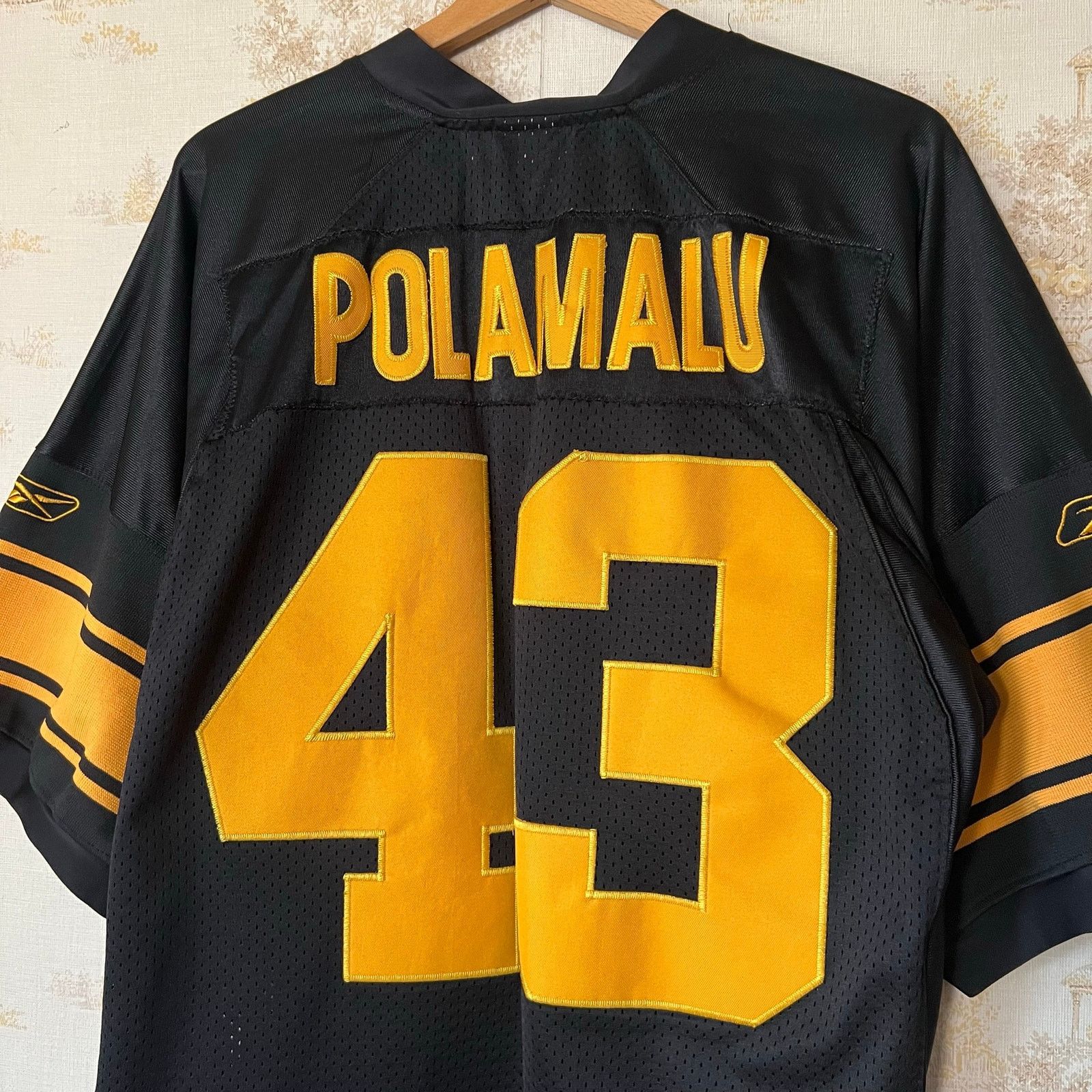 Reebok Troy Polamalu Pittsburgh Steelers Jersey | 75th Patch | 52 Size US XL / EU 56 / 4 - 14 Thumbnail