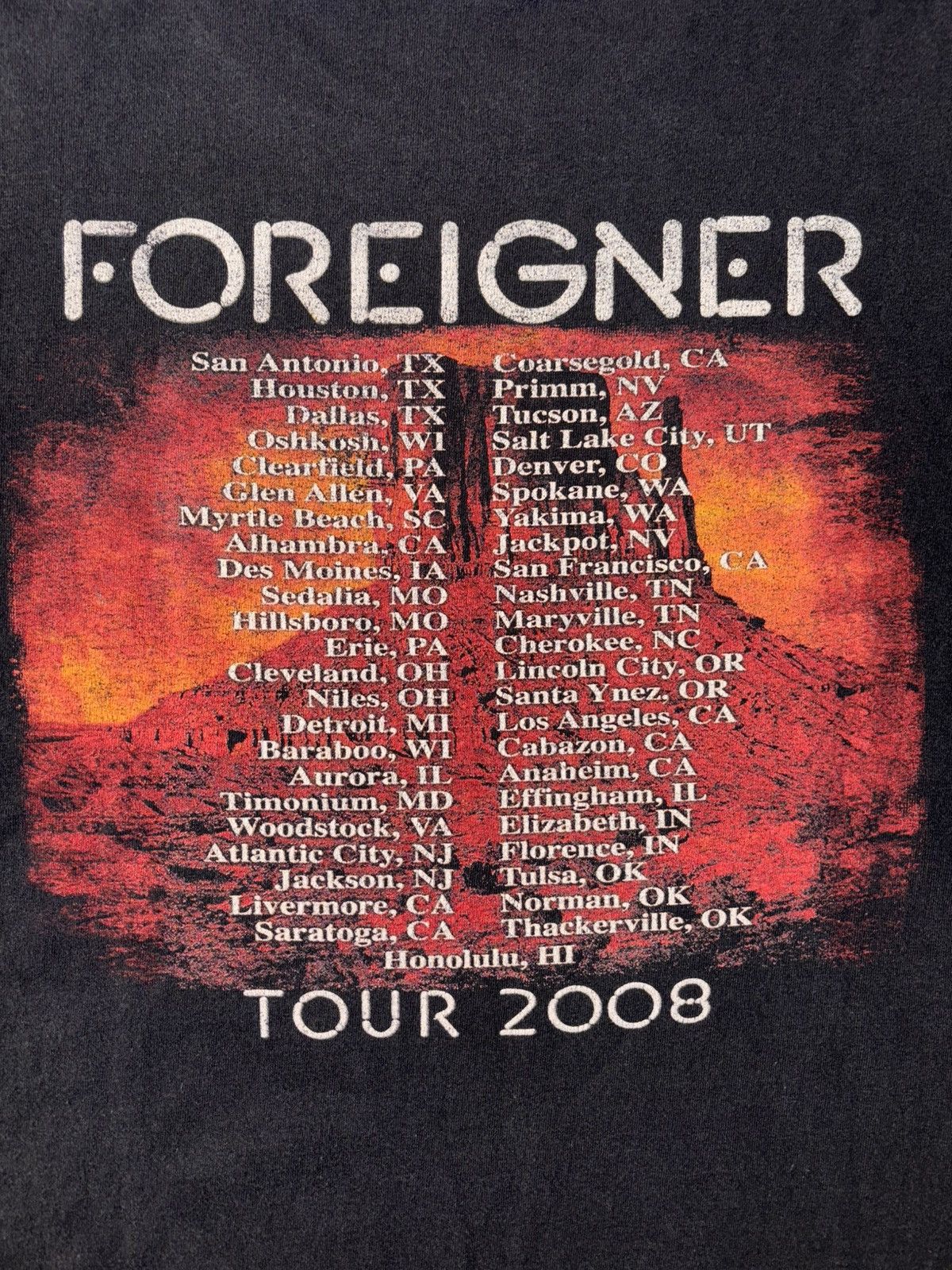 Band Tees Vtg Foreigner No End In Sight 2008 Tour Concert Rock N Roll Size US XL / EU 56 / 4 - 9 Thumbnail