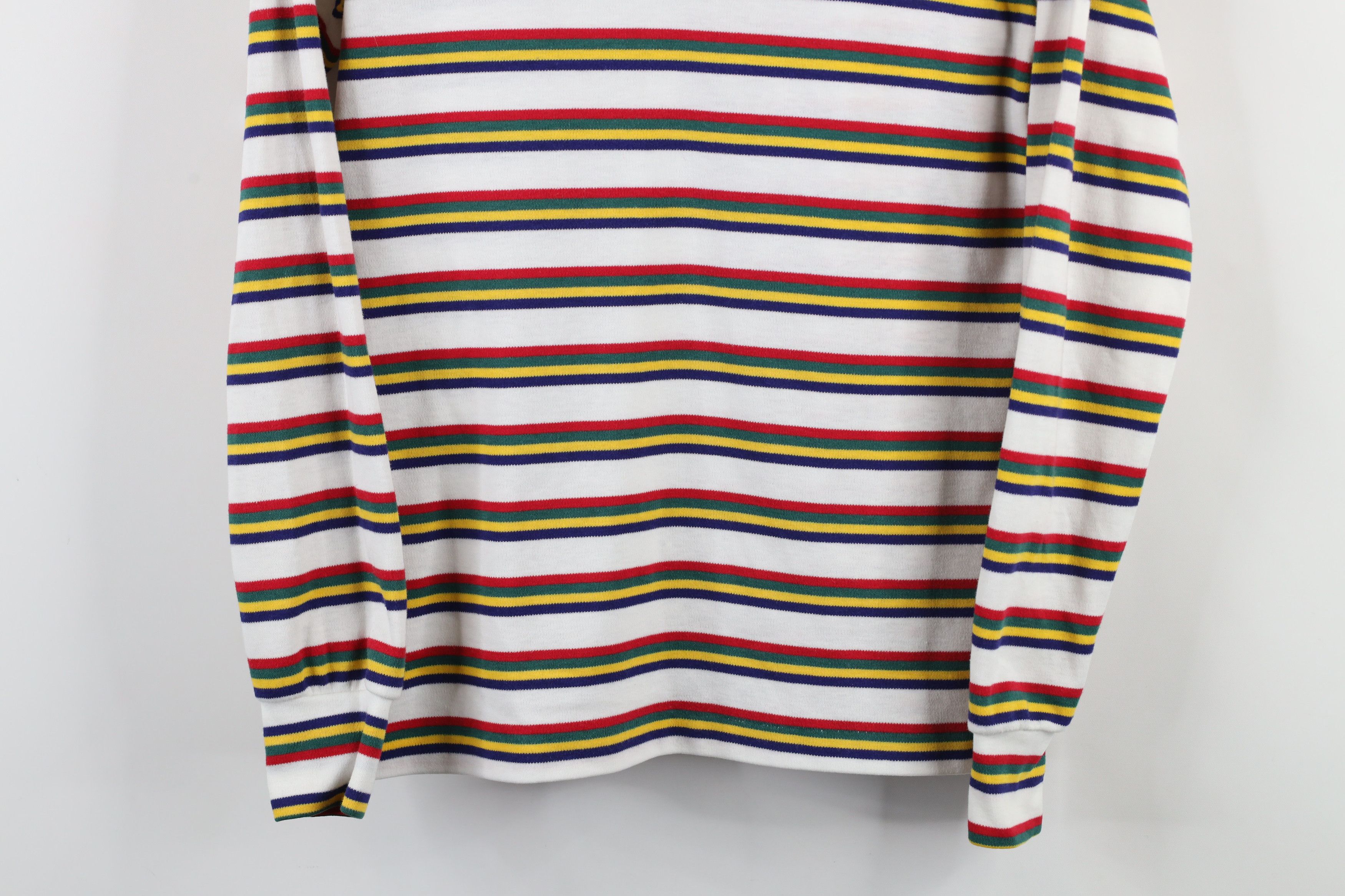 Vintage Vintage 90s Streetwear Striped Turtleneck T-Shirt USA Size S / US 4 / IT 40 - 3 Thumbnail