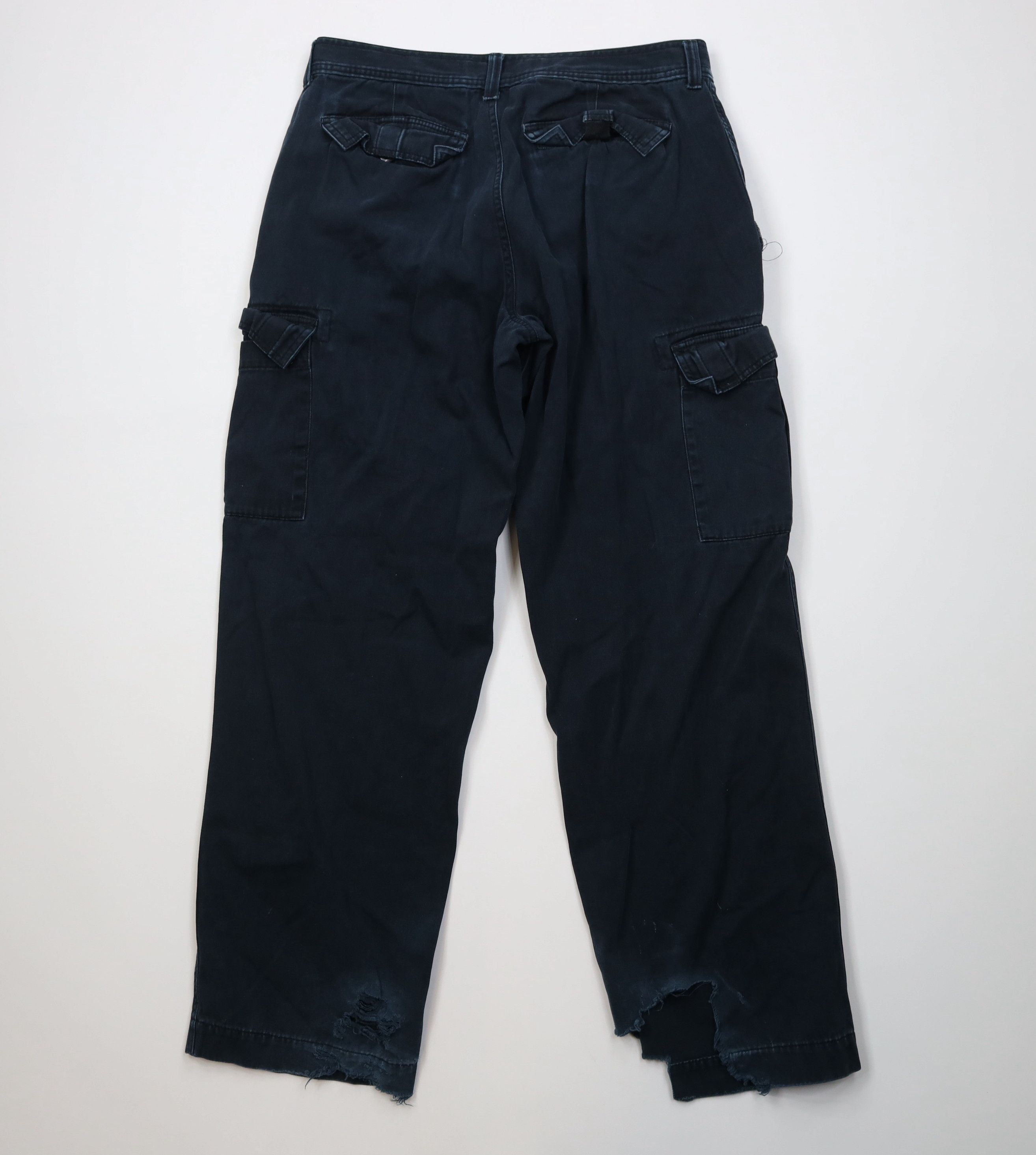Vintage Vintage 90s Y2K Streetwear Baggy Wide Leg Cargo Pants Blue Size US 34 / EU 50 - 12 Thumbnail