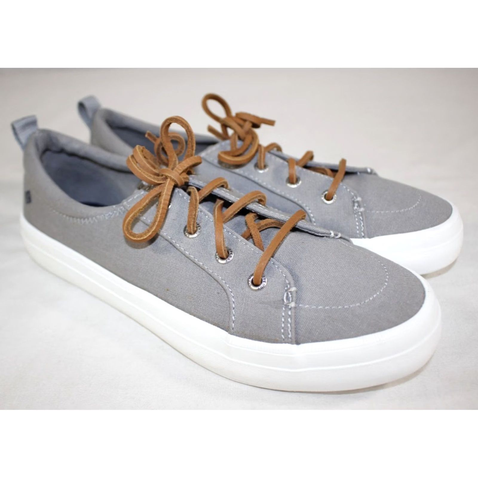Sperry Sperry Crest Vibe Canvas Low Top Boat Shoes Women 8.5 Gray Size M / US 6-8 / IT 42-44 - 3 Thumbnail