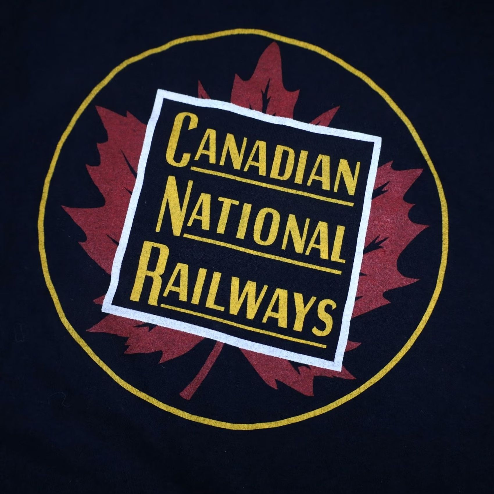 Vintage VINTAGE Canadian National Railways Mens XL Graphic T Shirt Black Size US XL / EU 56 / 4 - 4 Thumbnail