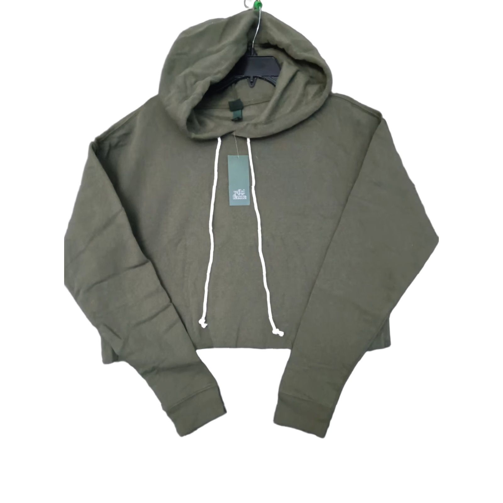Vintage Wild Fable Crop Hoodie Women's Olive Green L Hoodie Women's Crop Hoodie Olive Green L Wild Fable Activewear Hoodie 2020s Winter Fall Green Womens Size L / US 10 / IT 46 - 1 Thumbnail