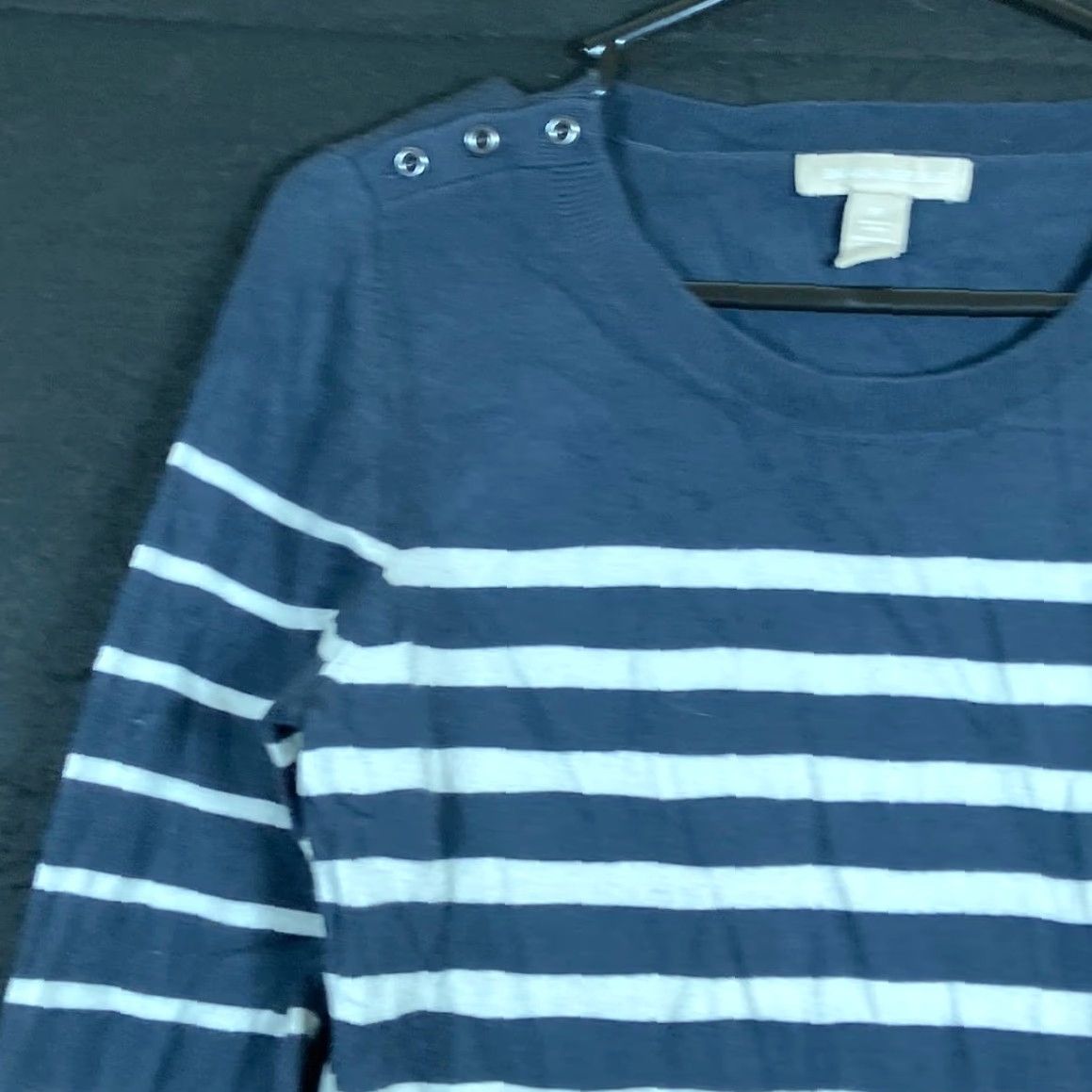 Banana Republic Banana Republic Women Sweater Navy White Striped Crew Neck Wool Blend M Pullover Knit Casual Workwear 30 Day Returns Womens Size M / US 6-8 / IT 42-44 - 4 Thumbnail