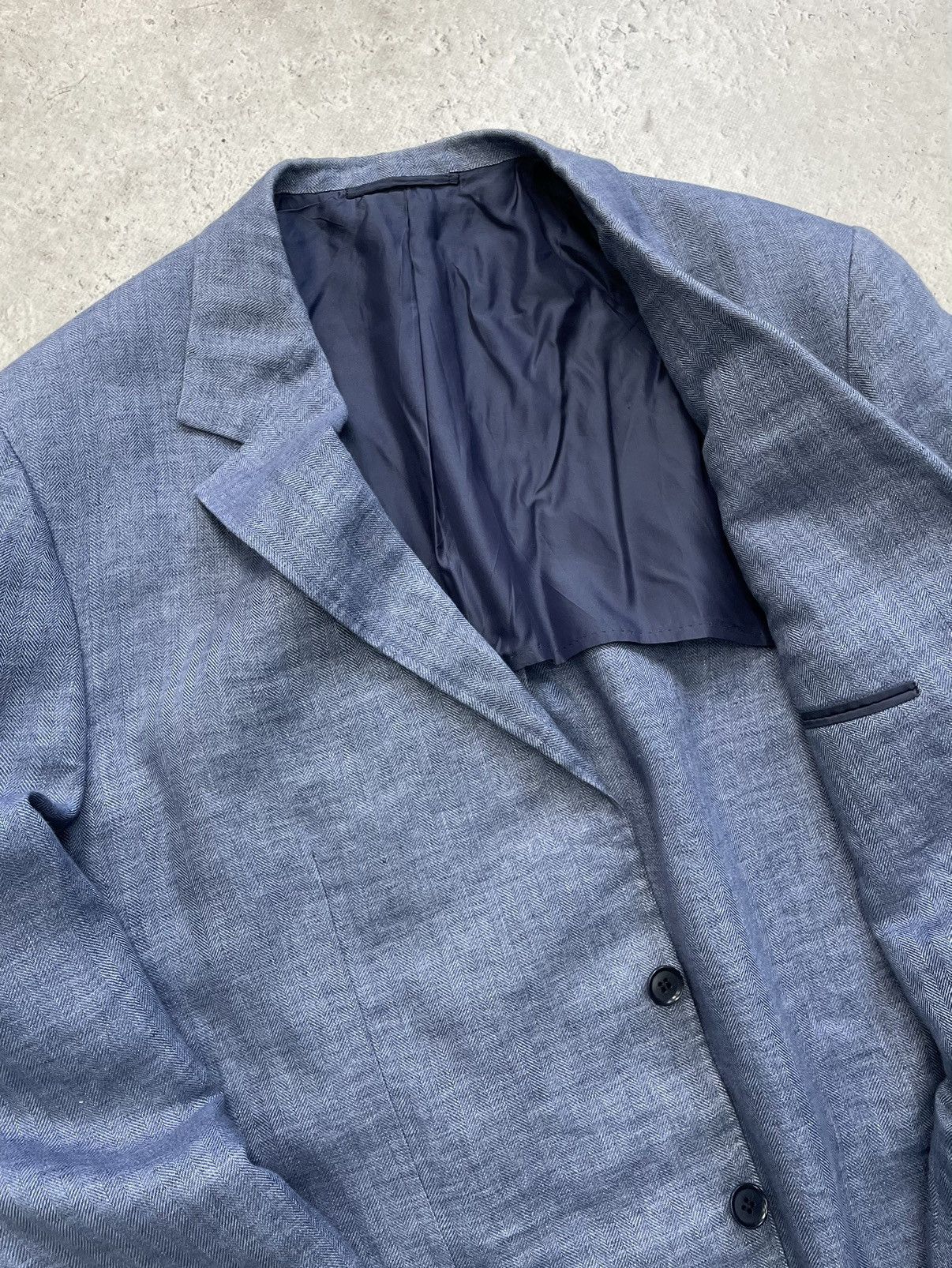 Loro Piana Loro Piana Blue Linen Blazer Jacket Made in Italy Size XL Size 50L - 5 Thumbnail