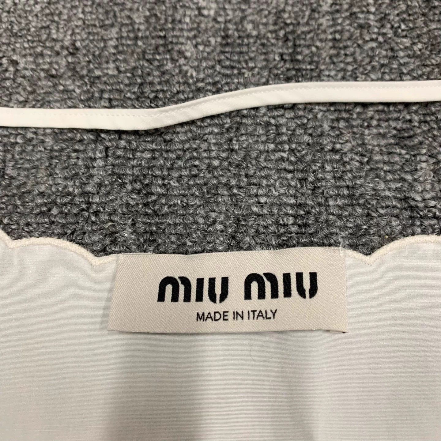 Miu Miu Miu Miu Women's White Embroidered Logo Cami Top Size S / US 4 / IT 40 - 6 Thumbnail