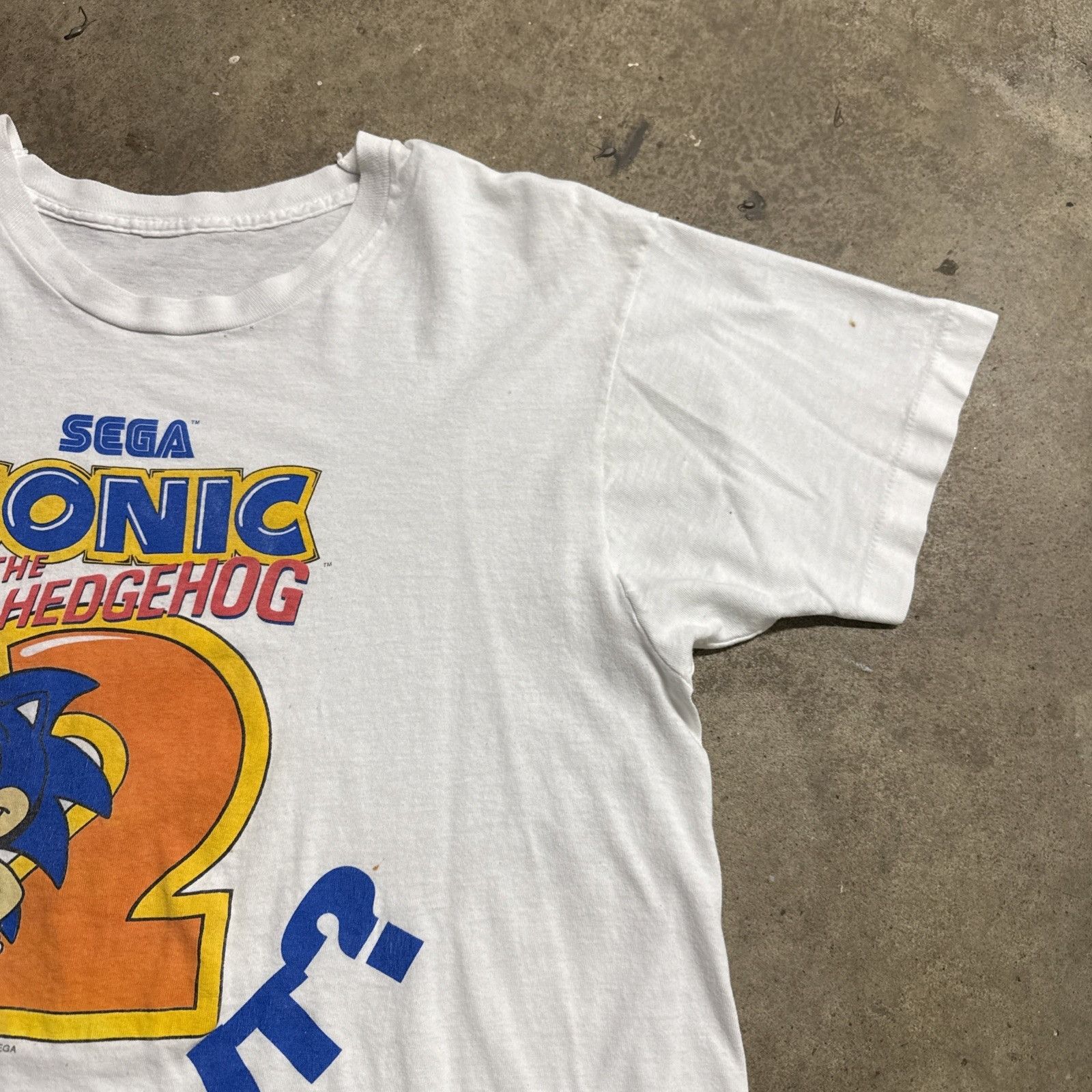 Sony Vintage Sonic The Hedgehog 2 Shirt Mens Large White 90s SEGA Size US L / EU 52-54 / 3 - 4 Thumbnail