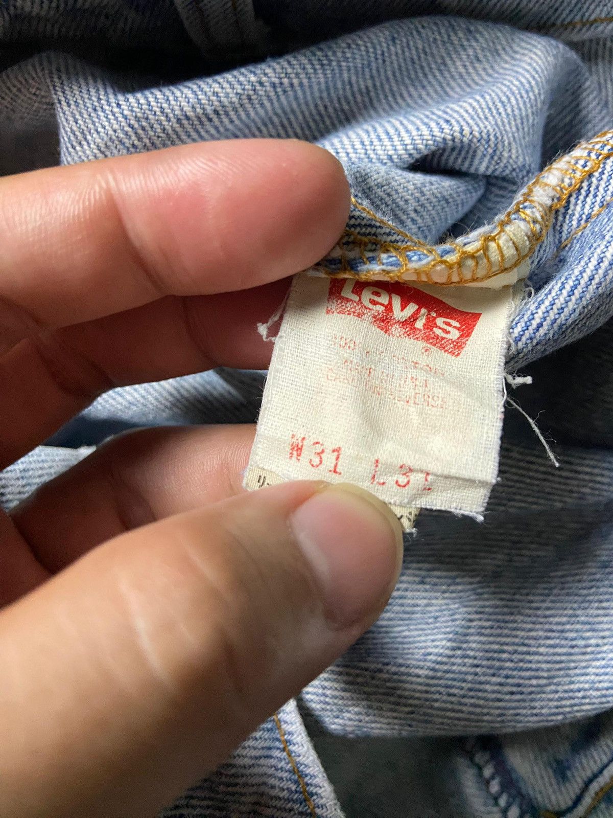 Levi's Levis Strauss Co. Regular Fit Ripped Knee Style Jeans (157) Size US 28 / EU 44 - 6 Thumbnail