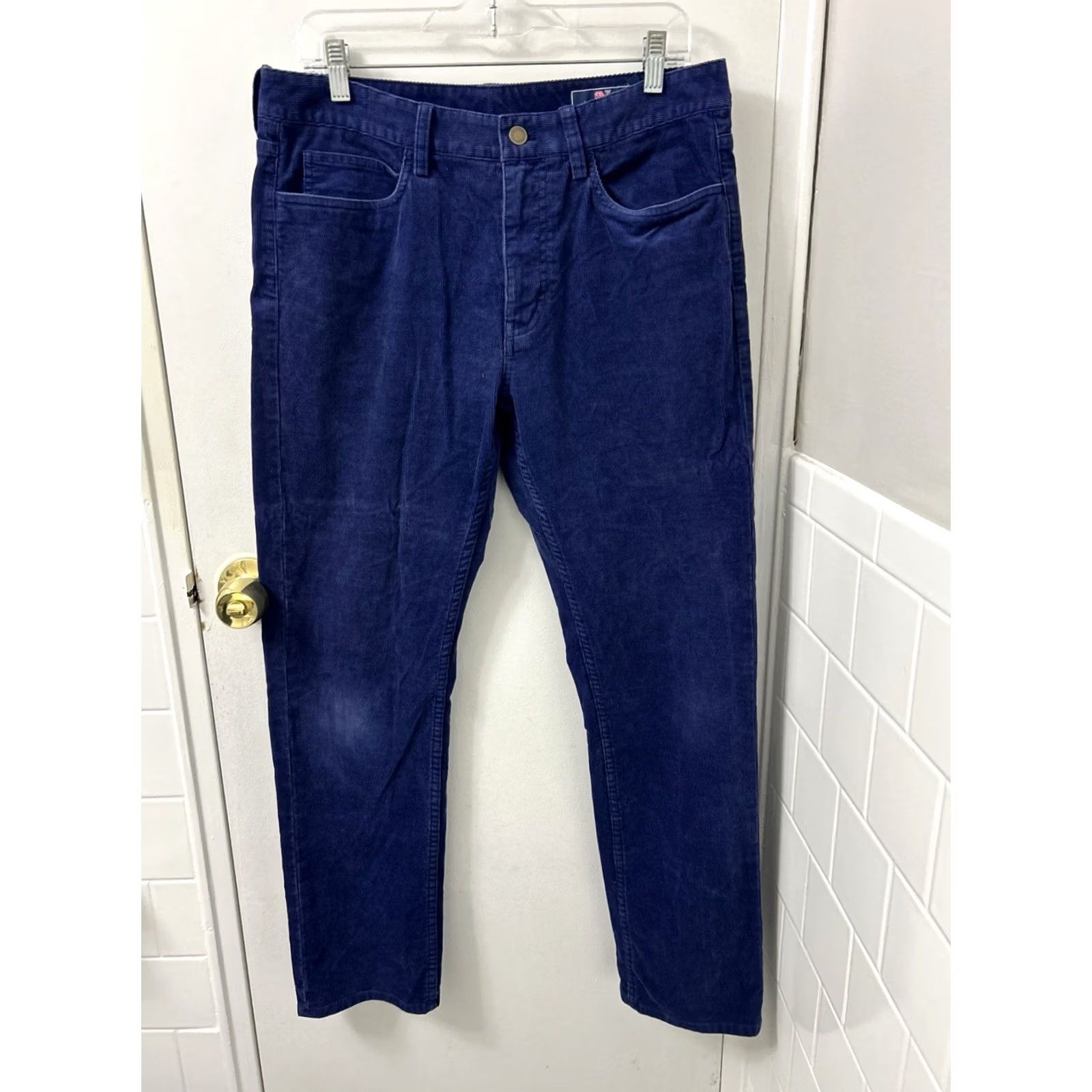 Vineyard Vines VINTAGE Vineyard Vines Corduroy Pants Mens 32x30 Blue Straight Fit 5 Pockets Size US 32 / EU 48 - 2 Thumbnail