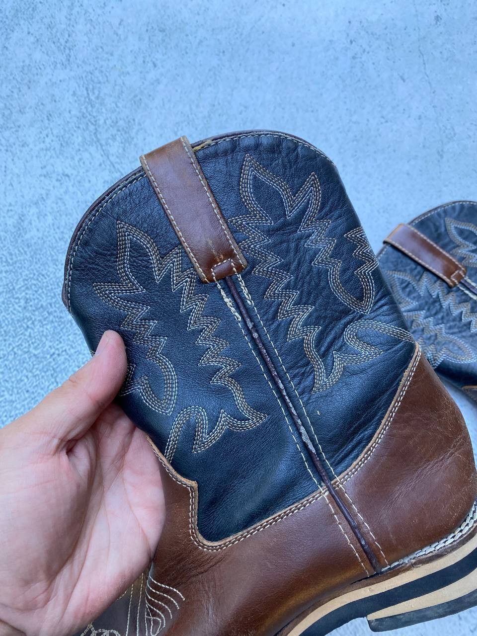 If Six Was Nine Vintage As 98 style Faded Cowboy Biker High Boots Size US 5 / IT 35 - 19 Thumbnail