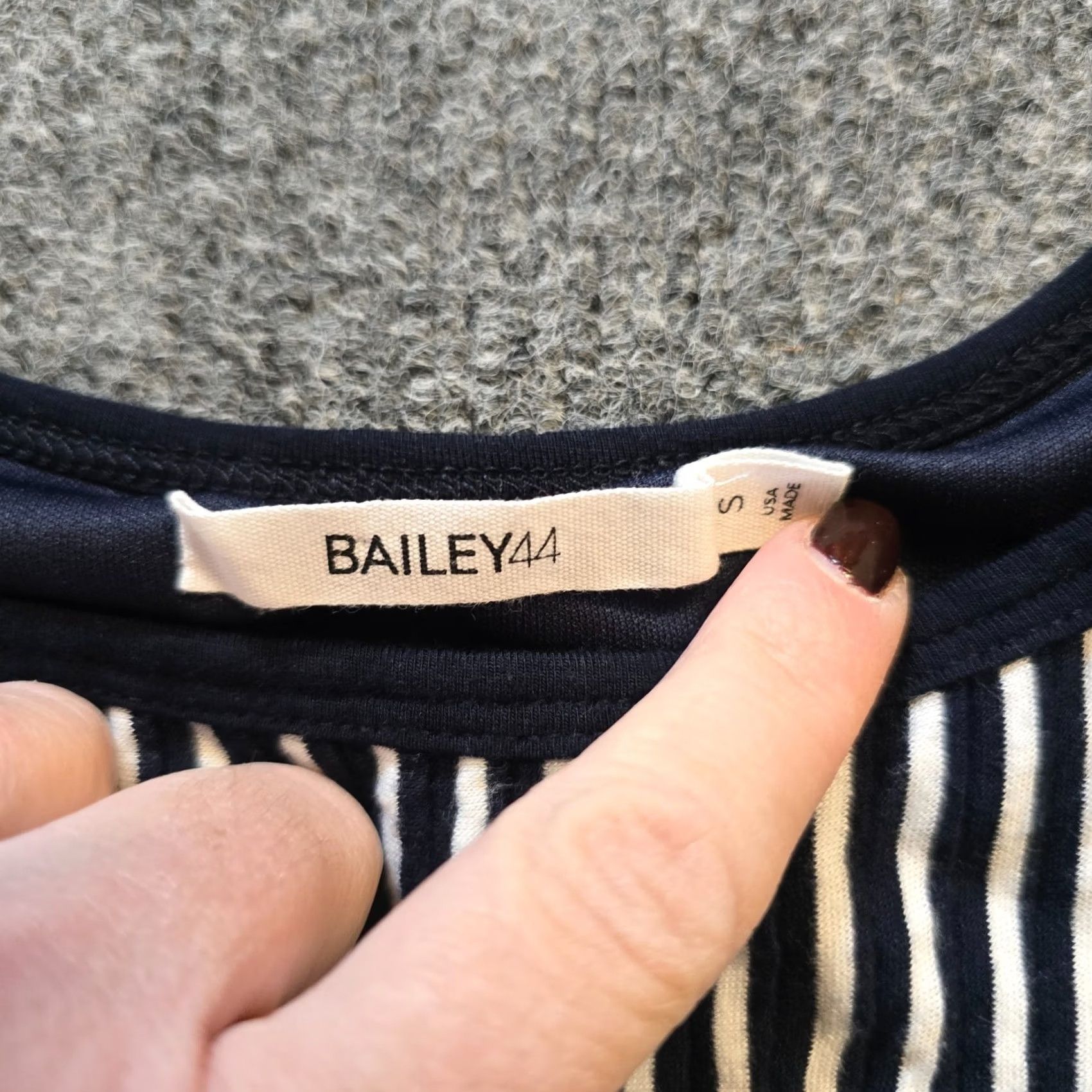 Bailey 44 Bailey 44 Dress Womens Size Small Blue Striped Ruffle Bottom Sleeveless Casual Dress Size 28" / US 6 / IT 42 - 3 Thumbnail