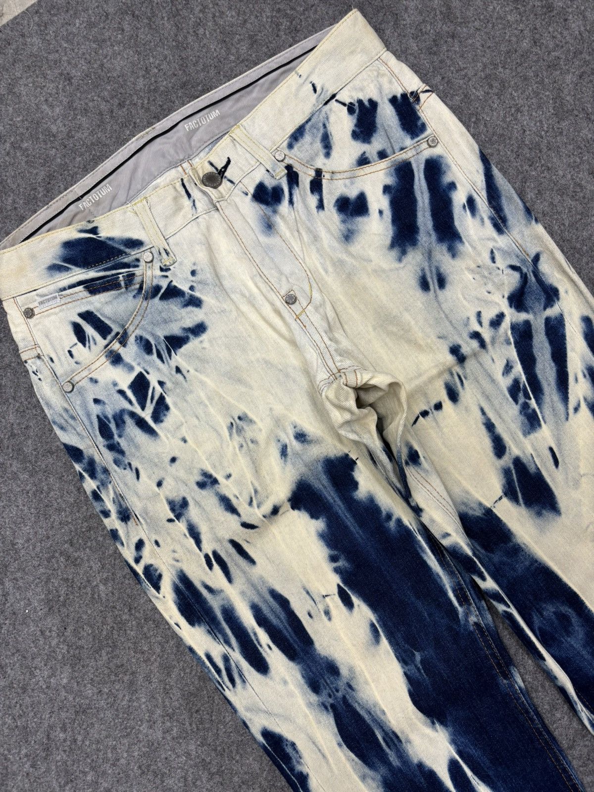 FACTOTUM Vtg FACTOTUM AGITPUNKT KojiUdo Rock&Roll Style Denim F677 Size US 32 / EU 48 - 9 Thumbnail