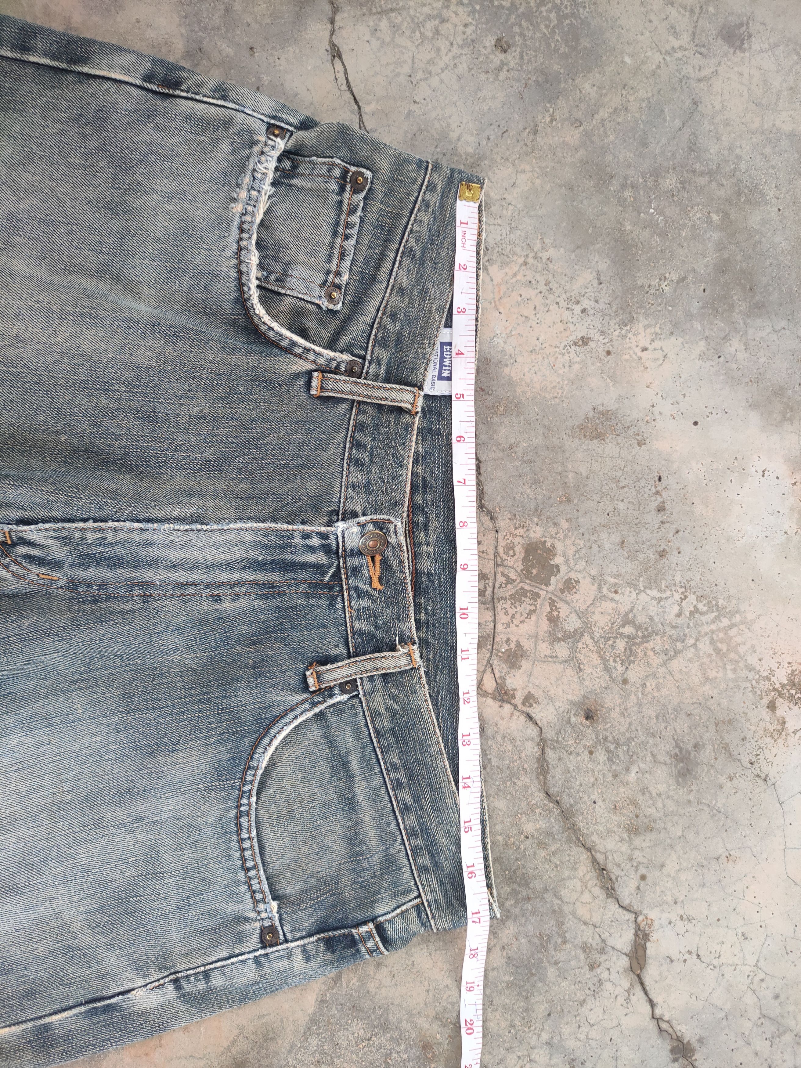 Edwin × Jean × Vintage W35 VINTAGE EDWIN FADED RIPPED DISTRESSED JEANS PANTS Size US 35 - 7 Thumbnail