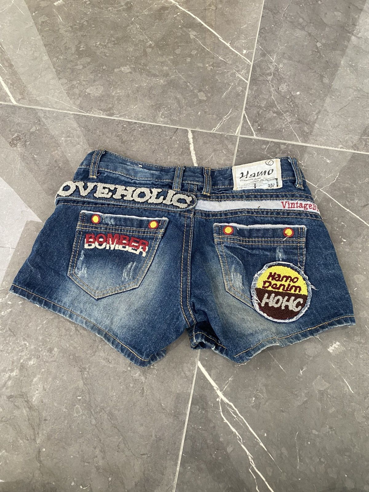 If Six Was Nine × Japanese Brand × Le Grande Bleu (L.G.B.) Japanese Hamp Patch Short Denim Kmrii Goa Size 28" / US 6 / IT 42 - 1 Thumbnail