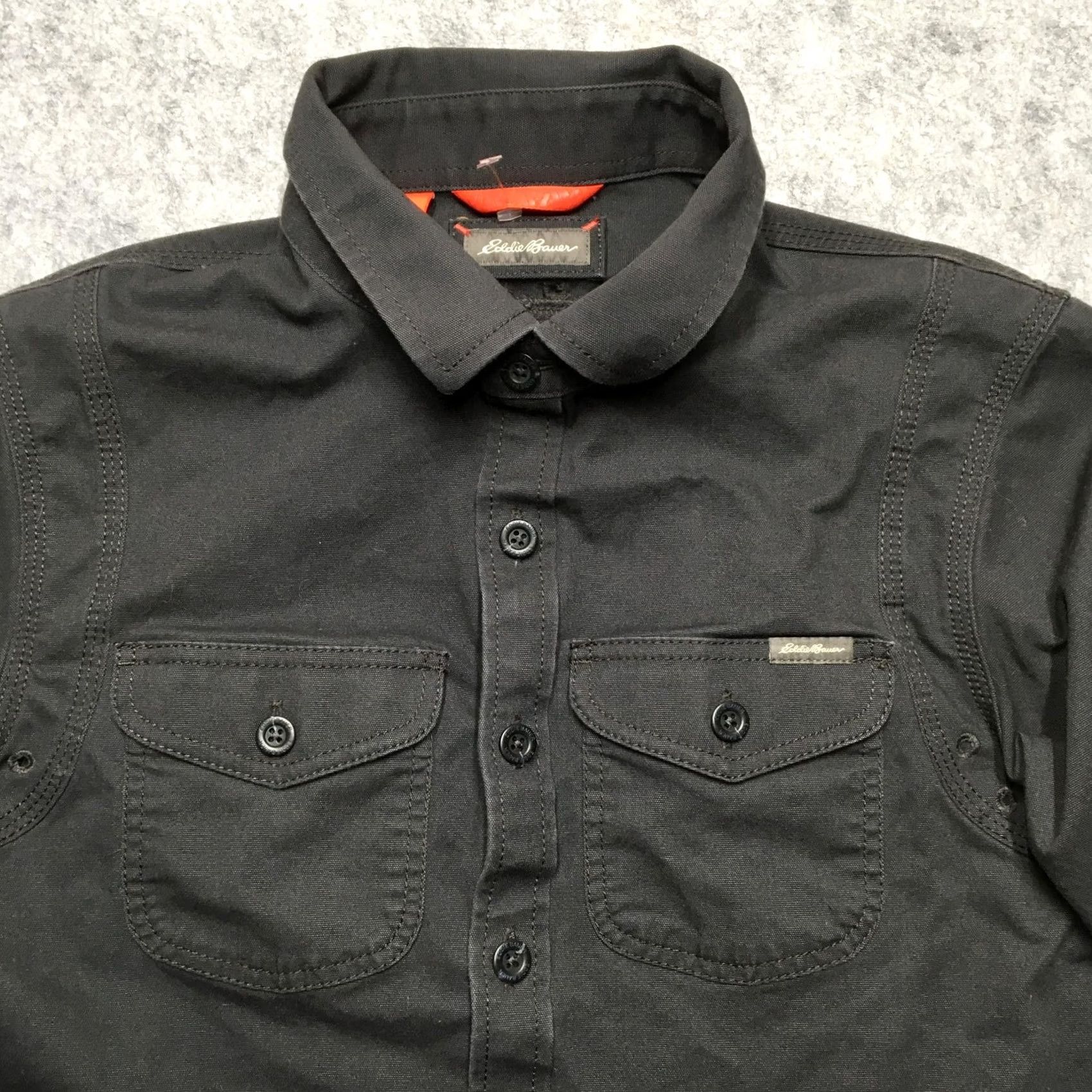 Eddie Bauer Eddie Bauer Mountain Ops Capacitor Flex Shirt Jacket Mens Small Gray Workwear Size US S / EU 44-46 / 1 - 4 Thumbnail