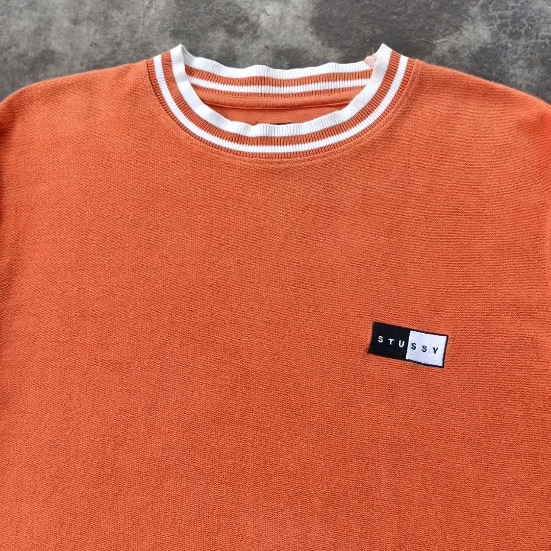 Designer × Stussy Stussy Reverse Terry Ringer Long Sleeve Size US M / EU 48-50 / 2 - 2 Thumbnail