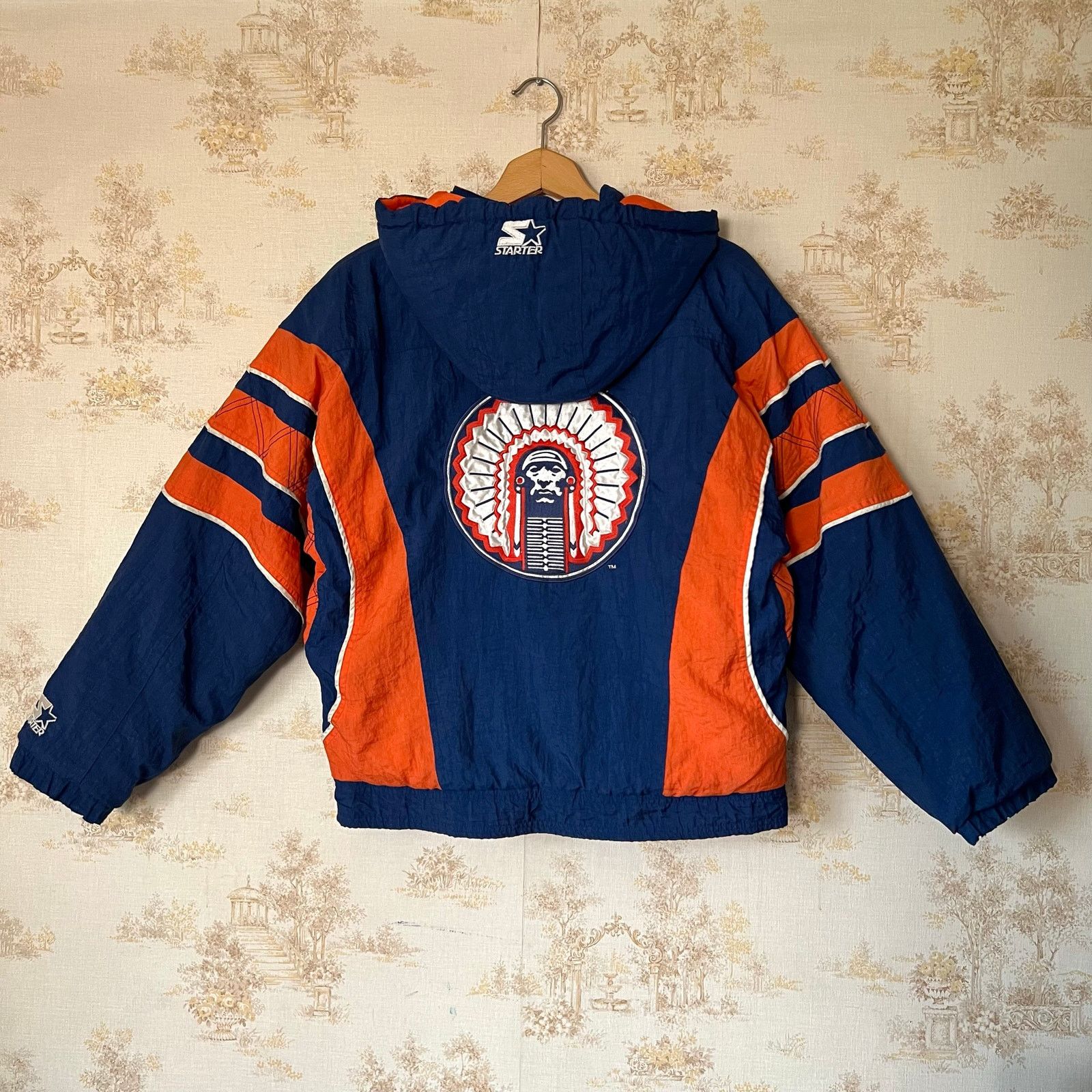 Starter 1990s Starter Illinois Fighting Illini Jacket | Large Size US L / EU 52-54 / 3 - 1 Thumbnail