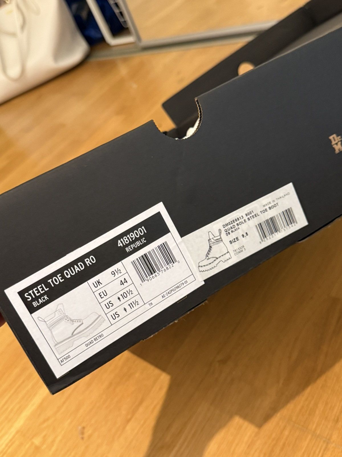 Dr. Martens × Rick Owens Rick Owens Steel Toe Quad Sole 1460 Boots Size US 10.5 / EU 43-44 - 10 Thumbnail