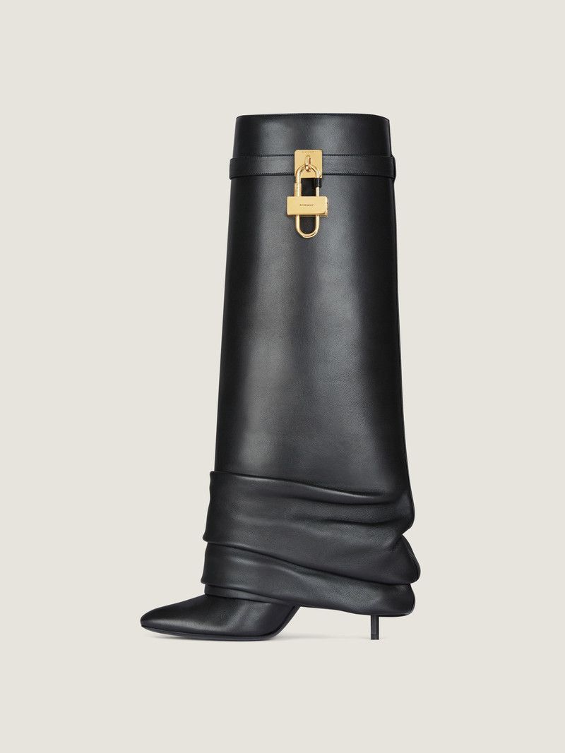 Givenchy o1w1db10126 Shark Lock Stiletto Boots in Black Size US 11 / IT 41 - 2 Thumbnail