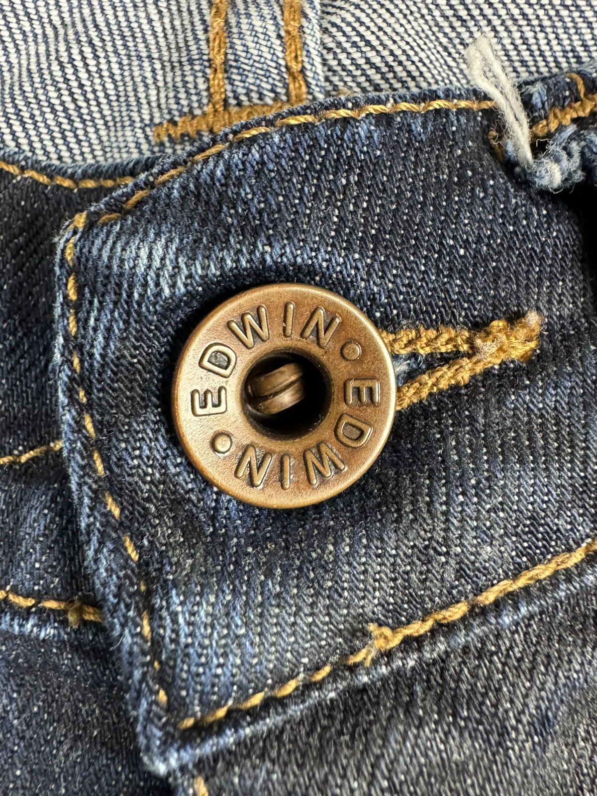 Edwin × Vintage Rare Vintage y2k Edwin waxed coated skinny jeans denim pants Size US 31 - 14 Thumbnail