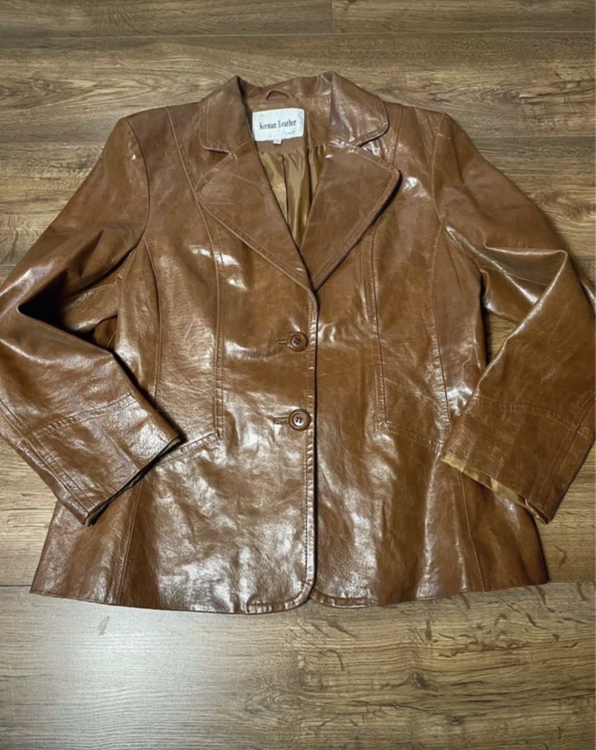 Vintage Vintage Women's Leather Jacket Keenan Leather Size L / US 10 / IT 46 - 2 Thumbnail