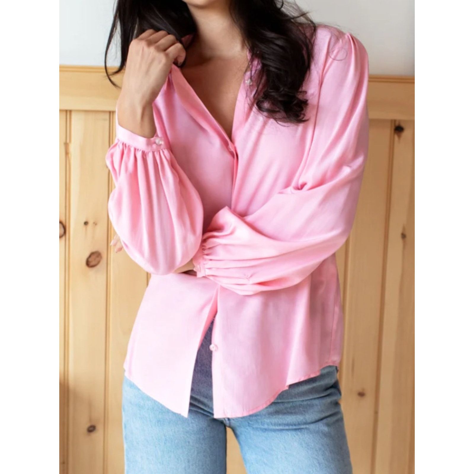 Emerson Fry Emerson Fry $238 Frankie Blouse Rose Peony XS EUC Size XS / US 0-2 / IT 36-38 - 1 Thumbnail