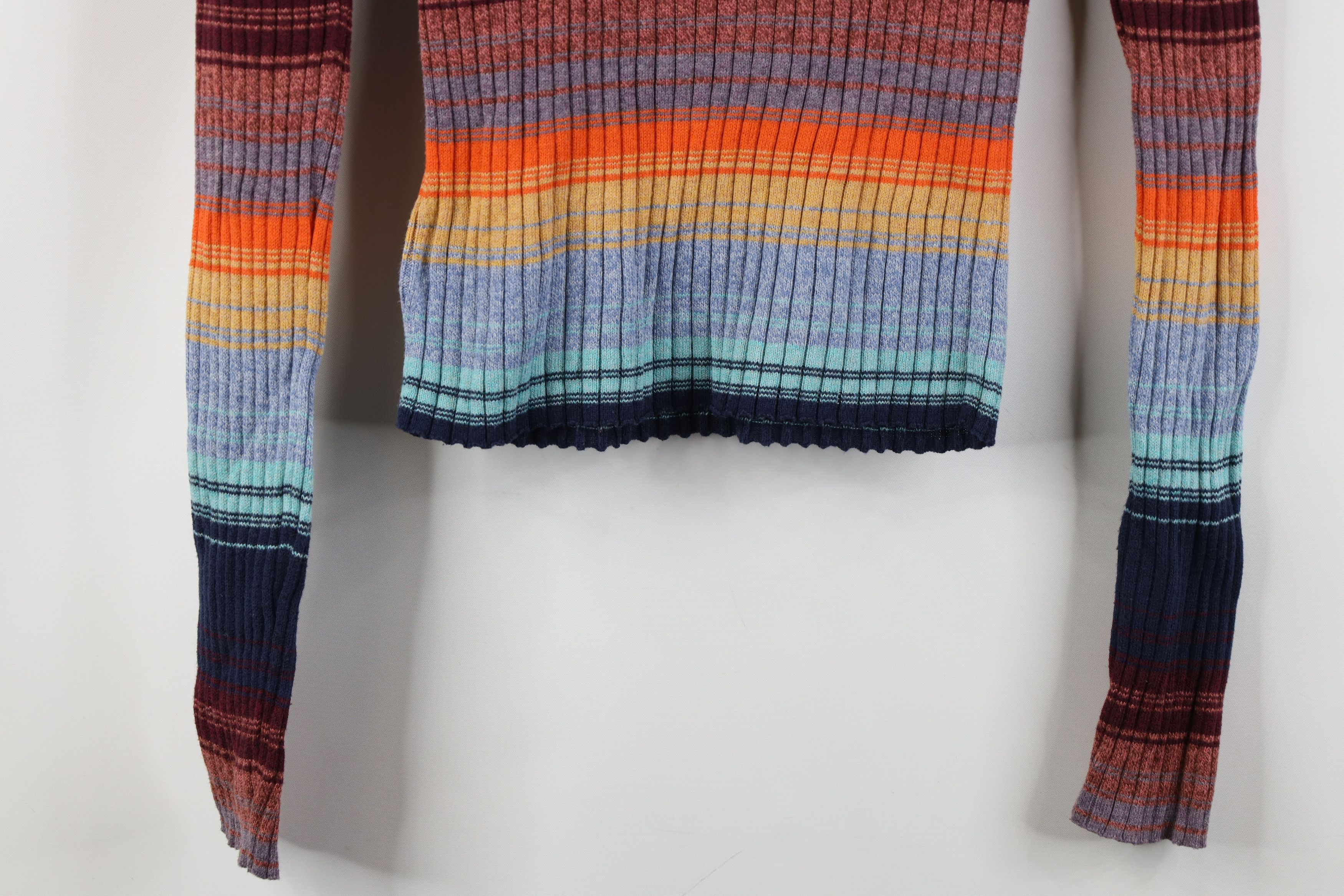 American Eagle Outfitters Vintage Y2K American Eagle Striped Turtleneck Sweater Size M / US 6-8 / IT 42-44 - 11 Thumbnail
