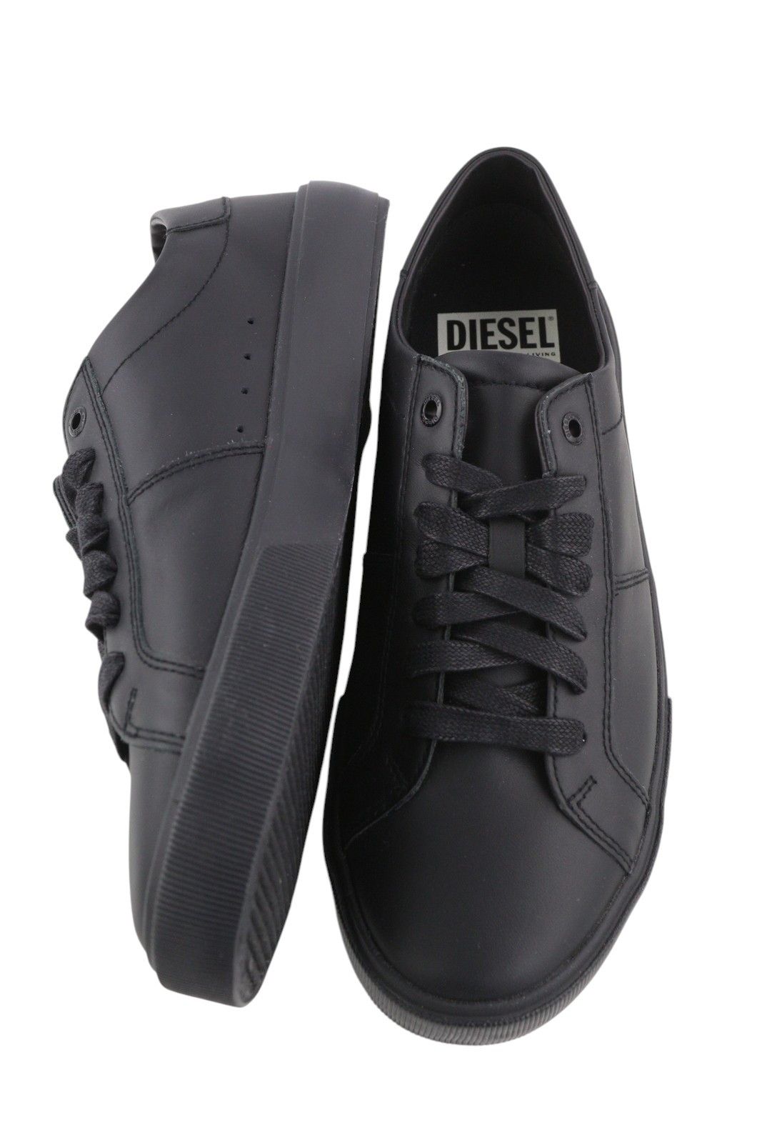 Diesel S-MYDORI LC EU45 Leather Black 41577 Size US 12 / EU 45 - 5 Thumbnail