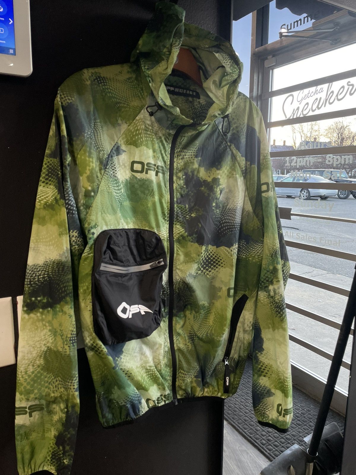 image of Off White Off-White Active Green Jacket, Men's (Size Small)