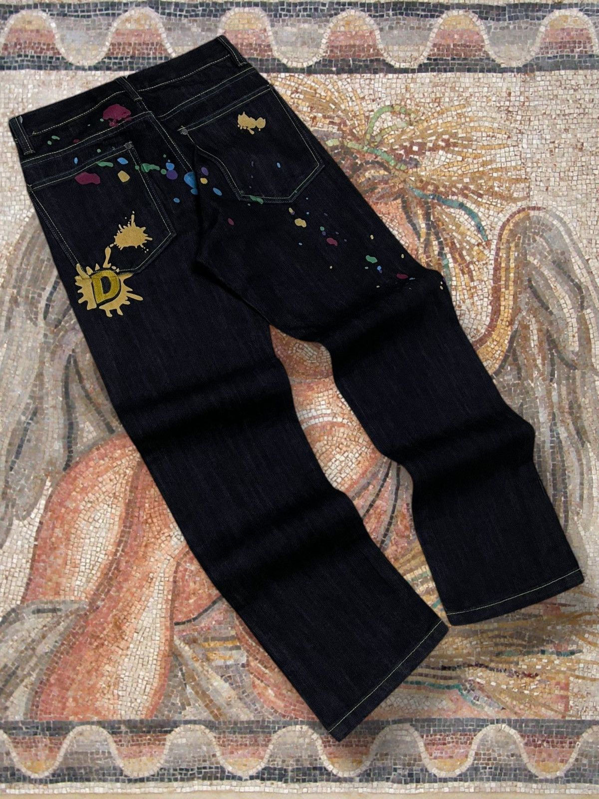 Beauty Beast Vintage Og Japan Designer Streetweae Double D Splash Denim Size US 28 / EU 44 - 11 Thumbnail