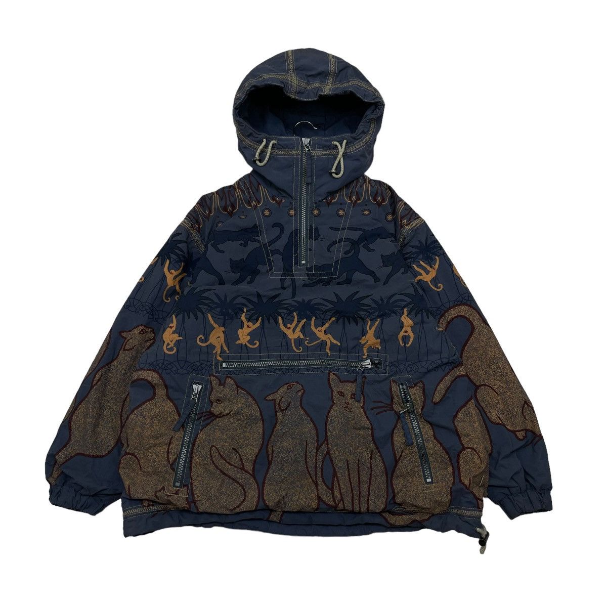 Japanese Brand Cresson Full Print Anorak Ski Jacket