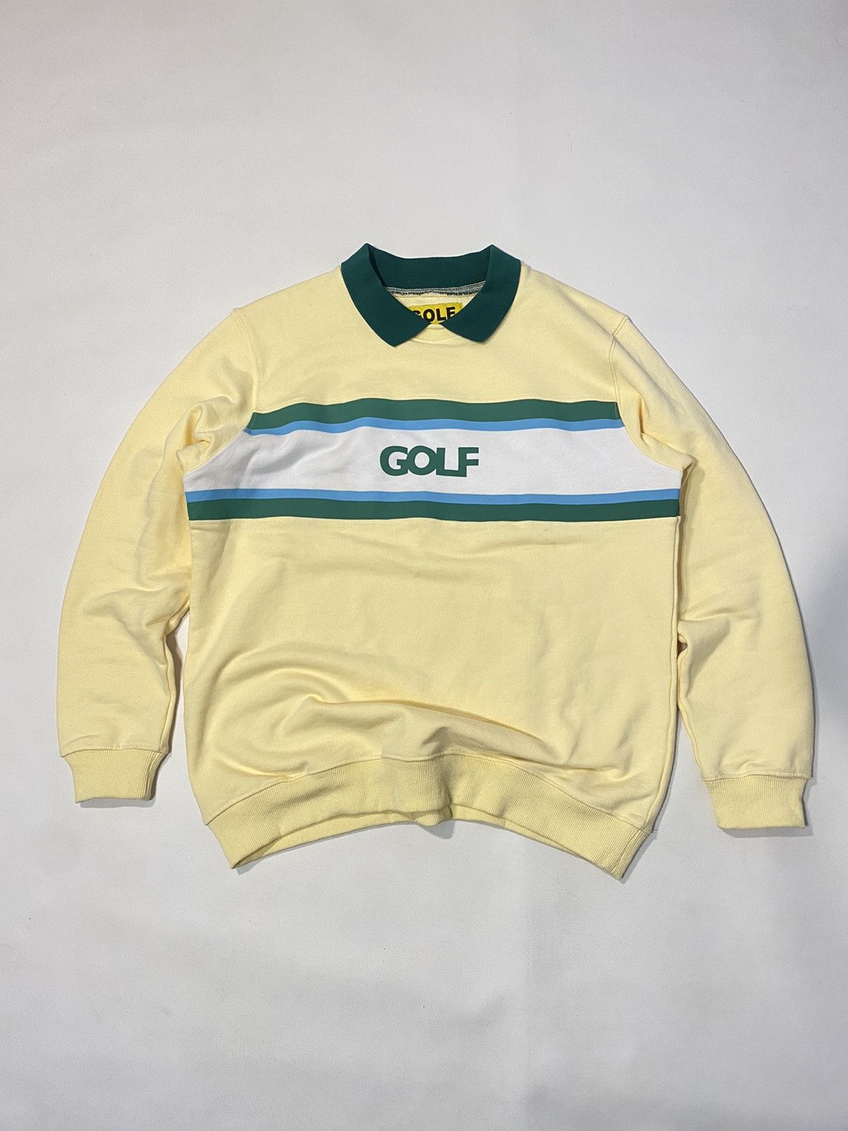 Pre-owned Golf Le Fleur X Golf Wang Golf Le Fleur Polo Longsleeve In Yellow