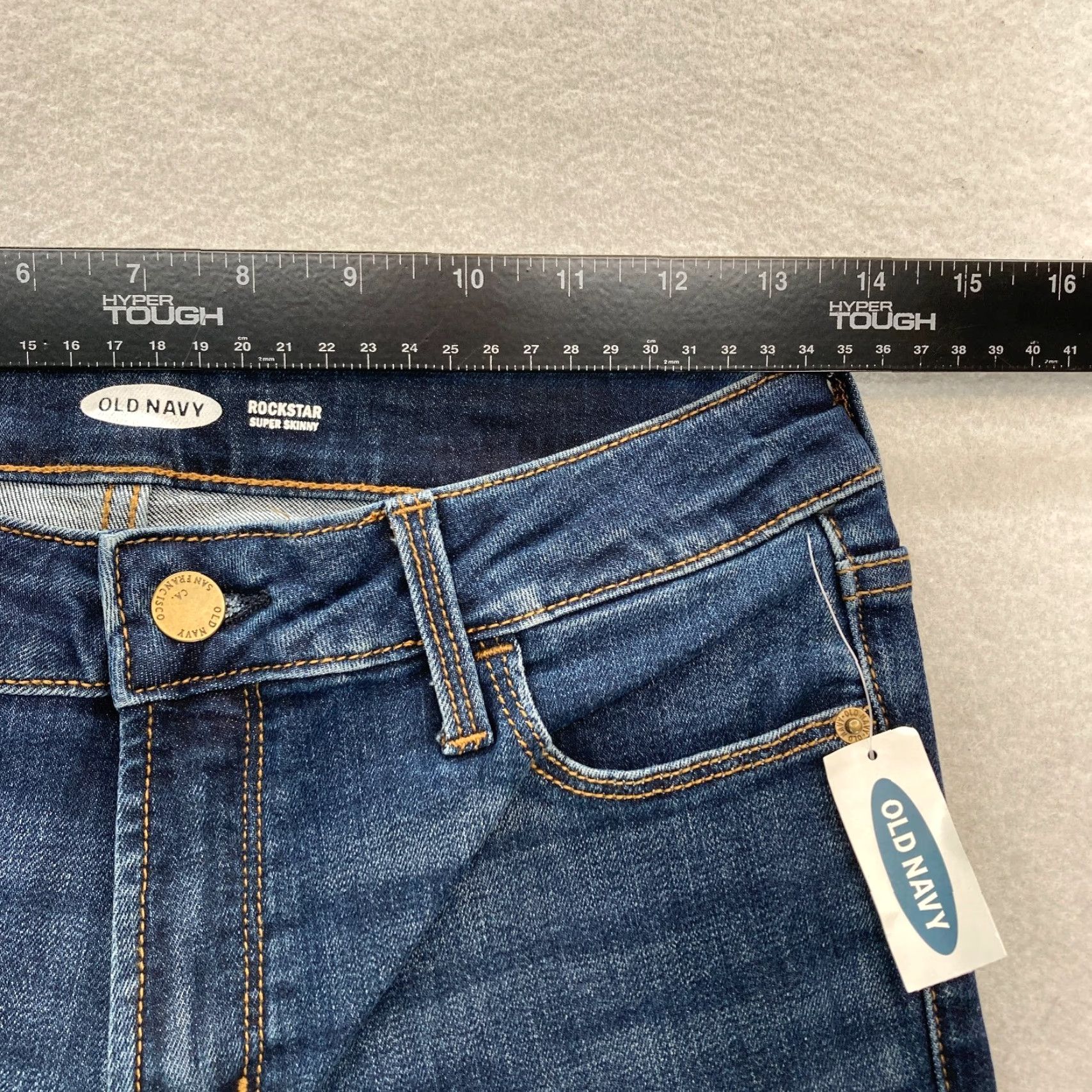 Old Navy Old Navy Rockstar Jeans Women’s 6 Super Skinny Dark Wash Blue Stretch Denim NWT Size 28" / US 6 / IT 42 - 7 Thumbnail