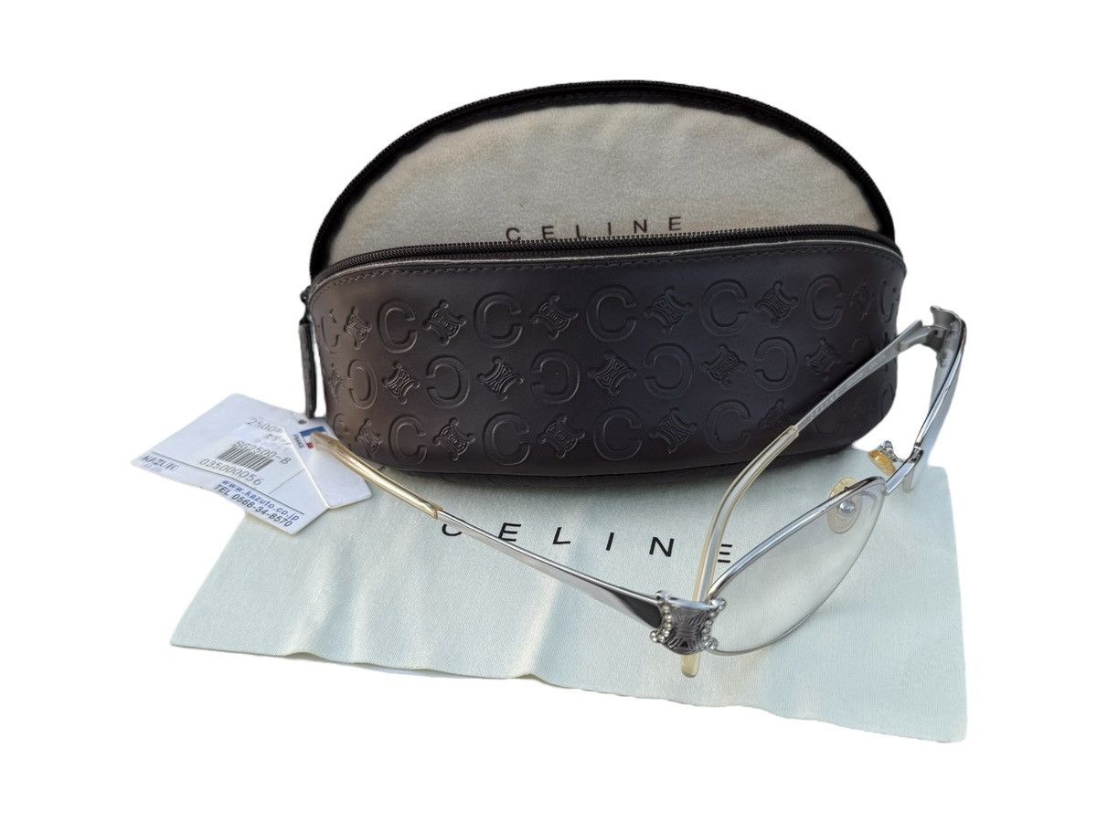 Celine Vintage Celine Triomphe Metal Silver Glasses Size ONE SIZE - 8 Thumbnail