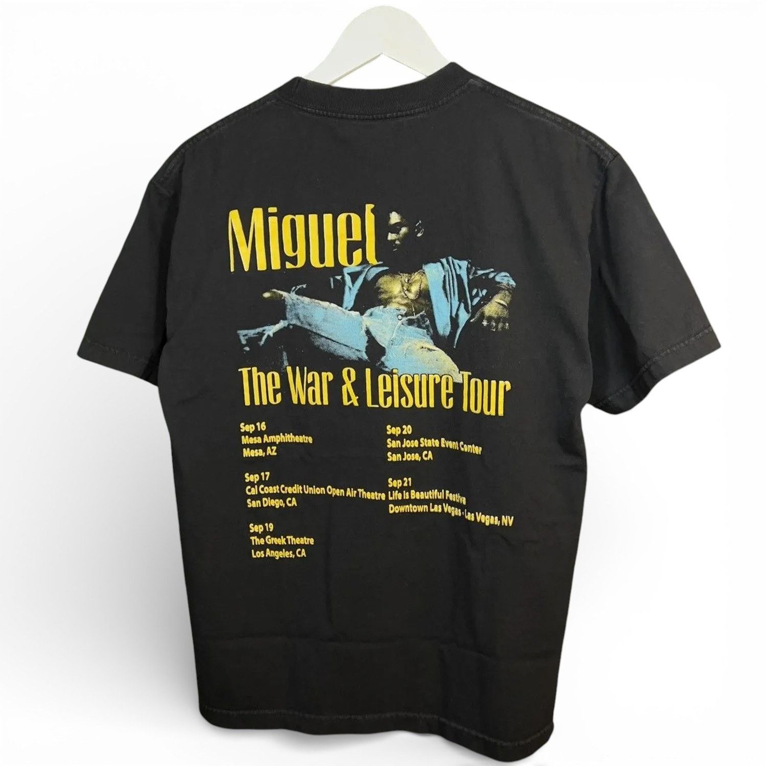 Band Tees Miguel The War & Leisure Graphic Logo Tour Tee Shirt Size US M / EU 48-50 / 2 - 4 Thumbnail
