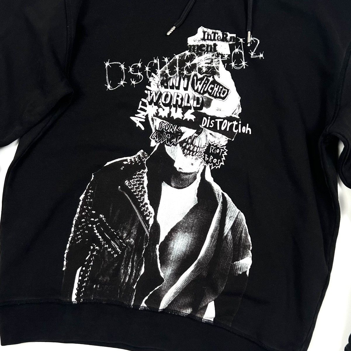 Dsquared2 Auth DSQUARED2 Punk Print Black Cotton Hoodie Men’s Size M/L Size US L / EU 52-54 / 3 - 3 Thumbnail
