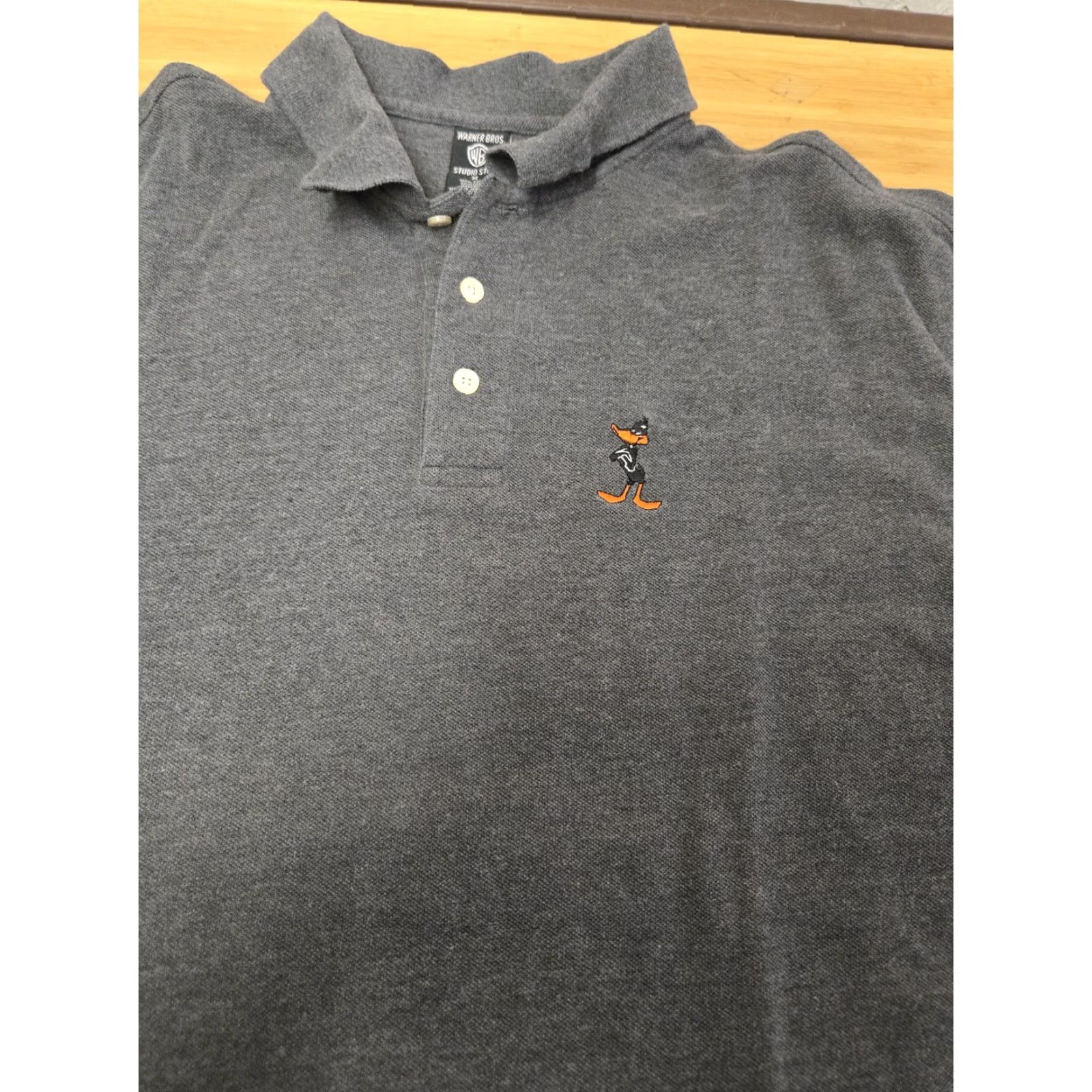 Vintage VINTAGE Warner Bros Daffy Duck Polo Shirt Mens M Gray Embroidered Cartoon Classic Size US M / EU 48-50 / 2 - 2 Thumbnail
