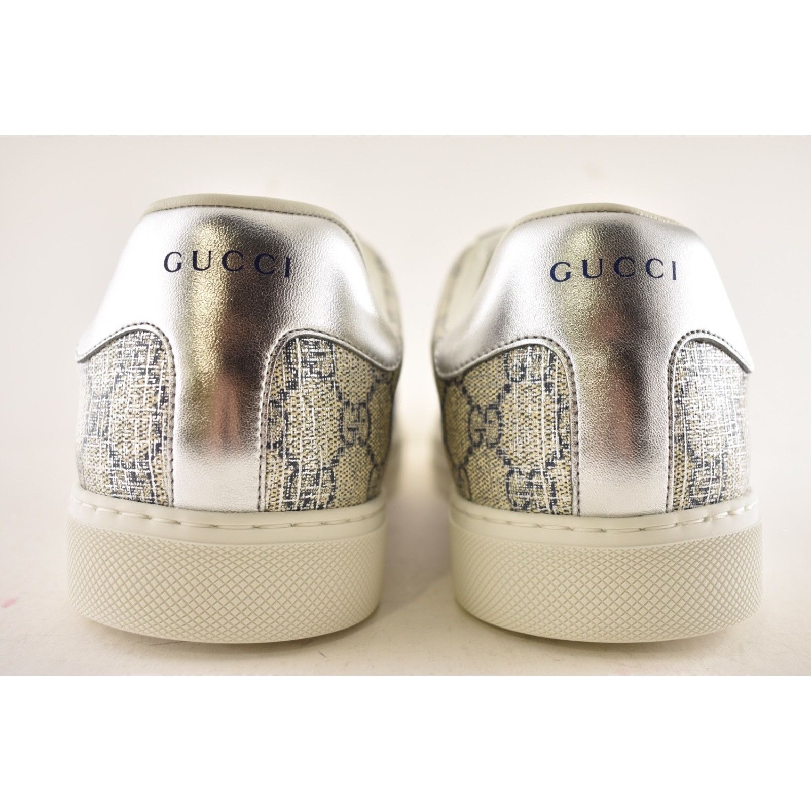 Gucci Gucci Ace GG Logo Supreme Canvas Beige Blue Silver Size US 13 / EU 46 - 15 Thumbnail