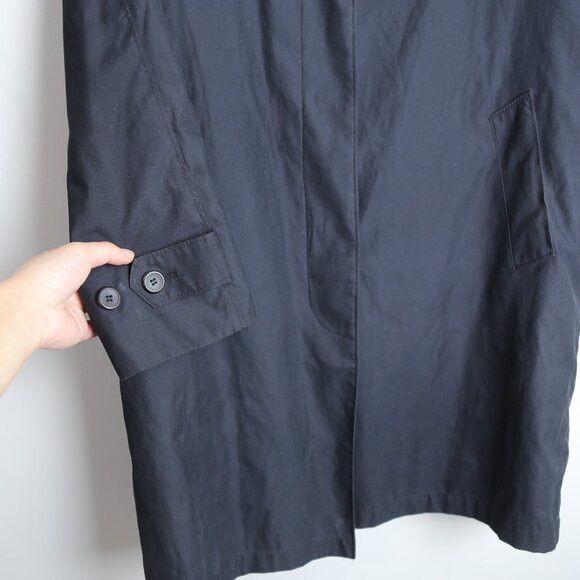 London Fog Vintage London Fog Men's Lined Long Light Black Trench Coat Size US XS / EU 42 / 0 - 5 Thumbnail