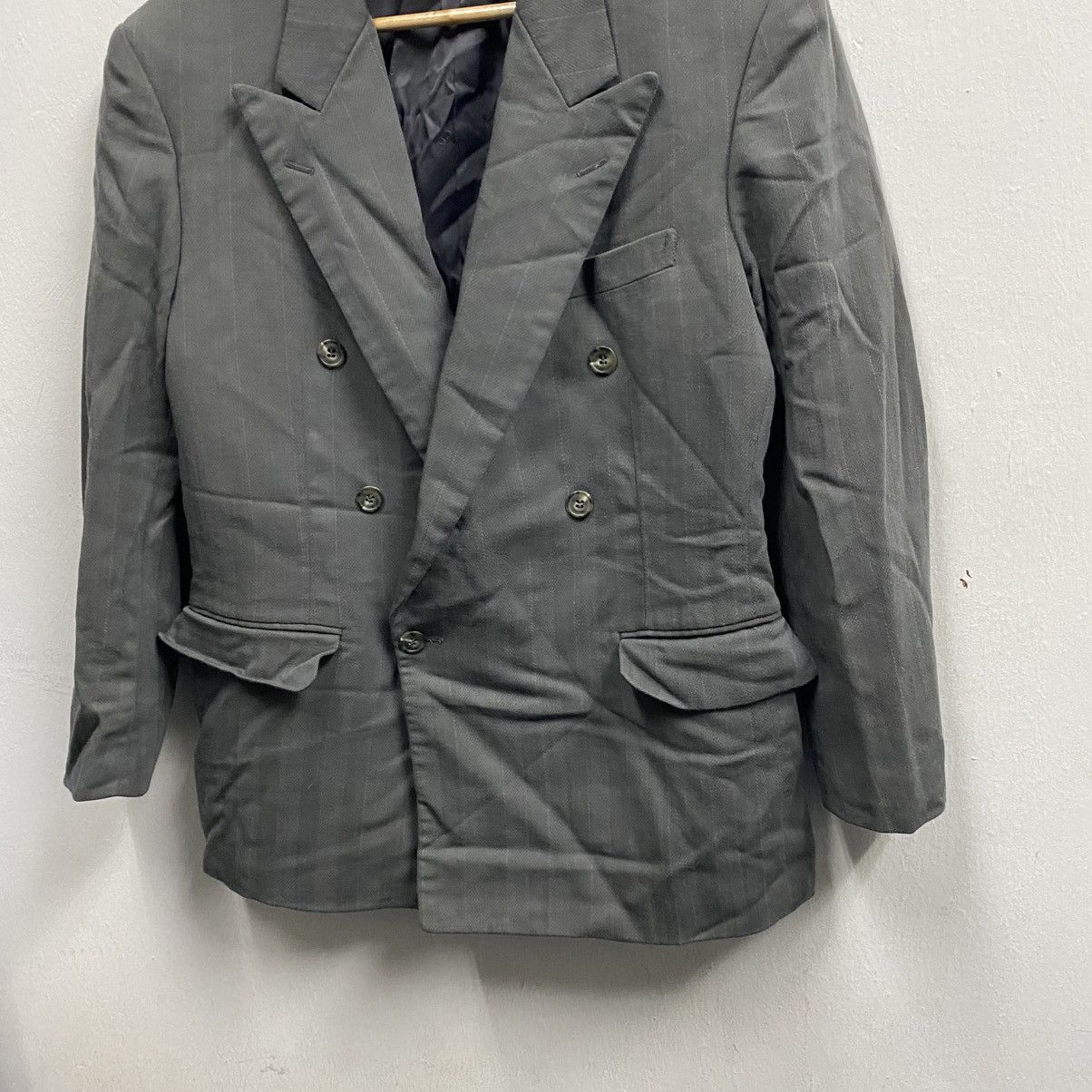 Christian Dior Monsieur Vintage Dior Double-Breasted Grey Pinstripe Blazer Jacket Size 36R - 5 Thumbnail